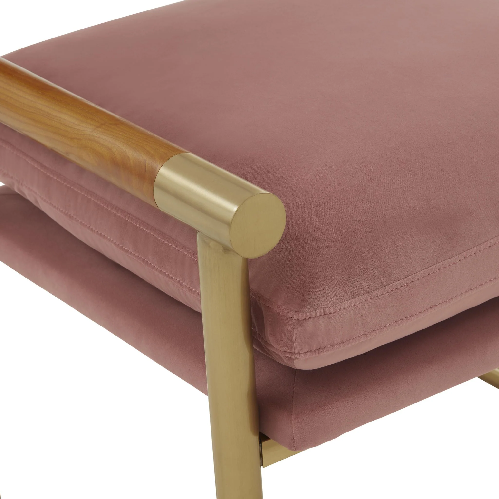 Harlow Rattan Mauve Velvet Chair - Image 5