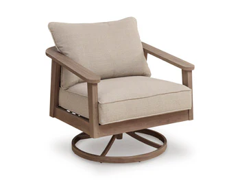 Harmony Headlands Outdoor Swivel Lounge with Cushion - Image 2