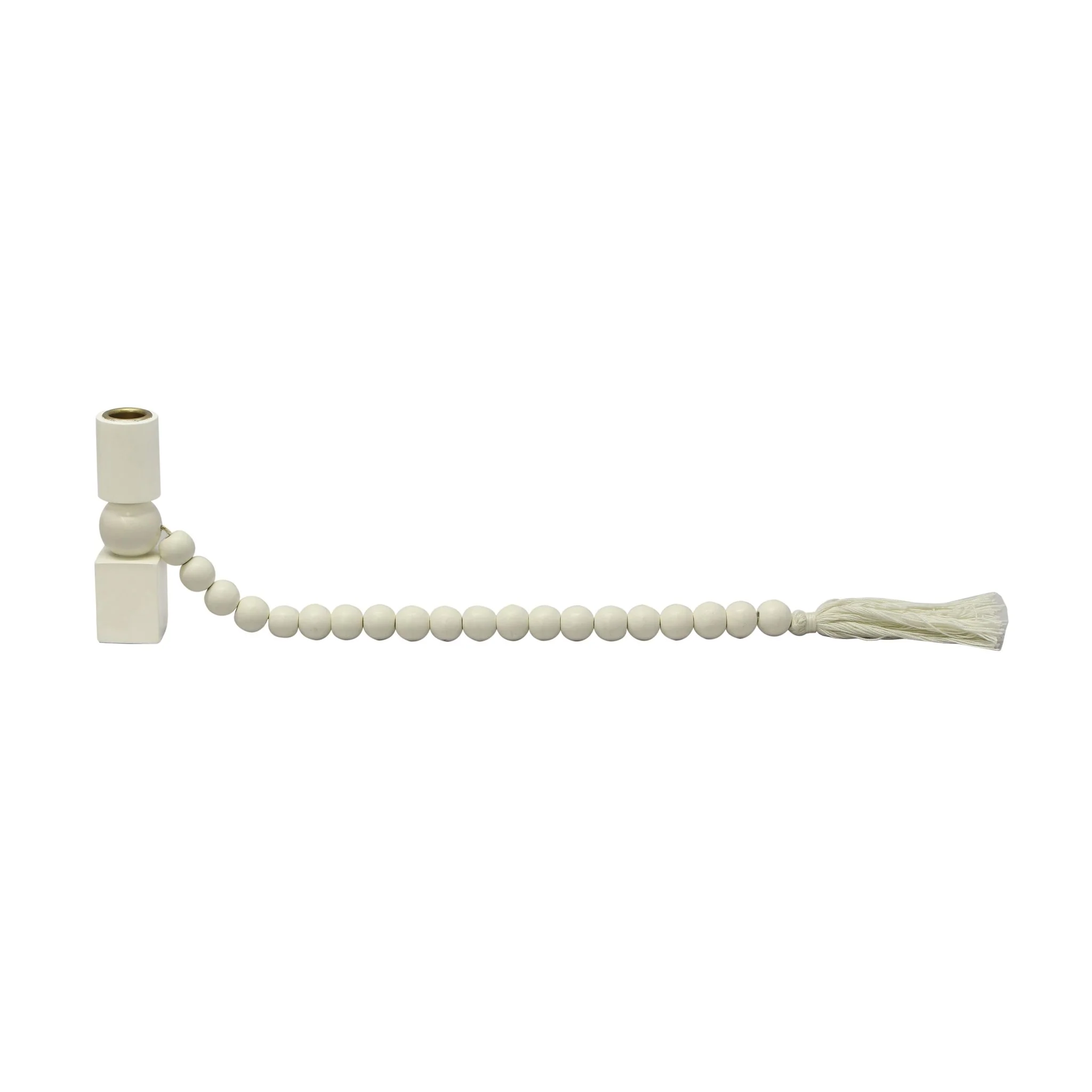 Harrison Cream Wooden Candlestick - Image 3