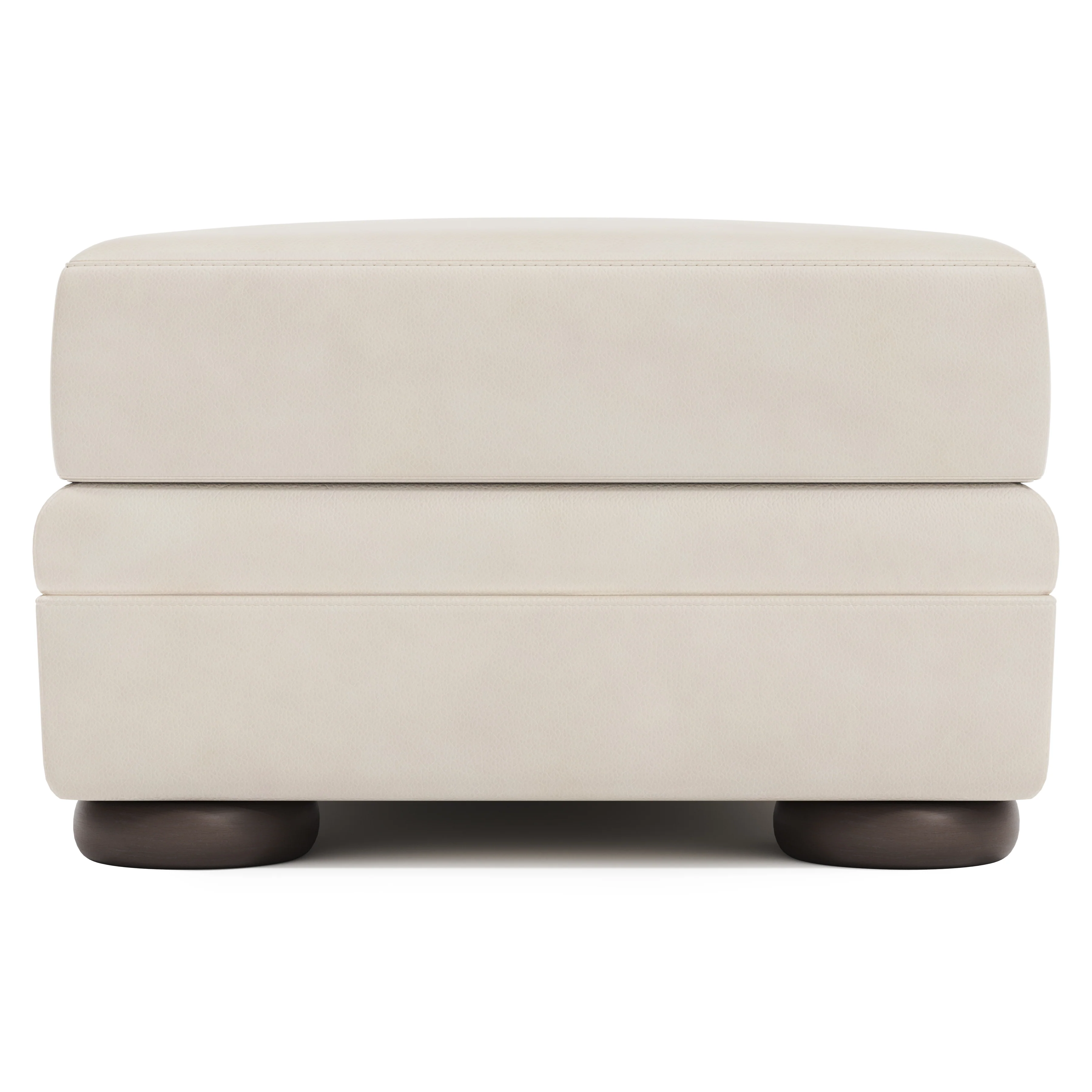 Harrison Leather Ottoman - Image 4