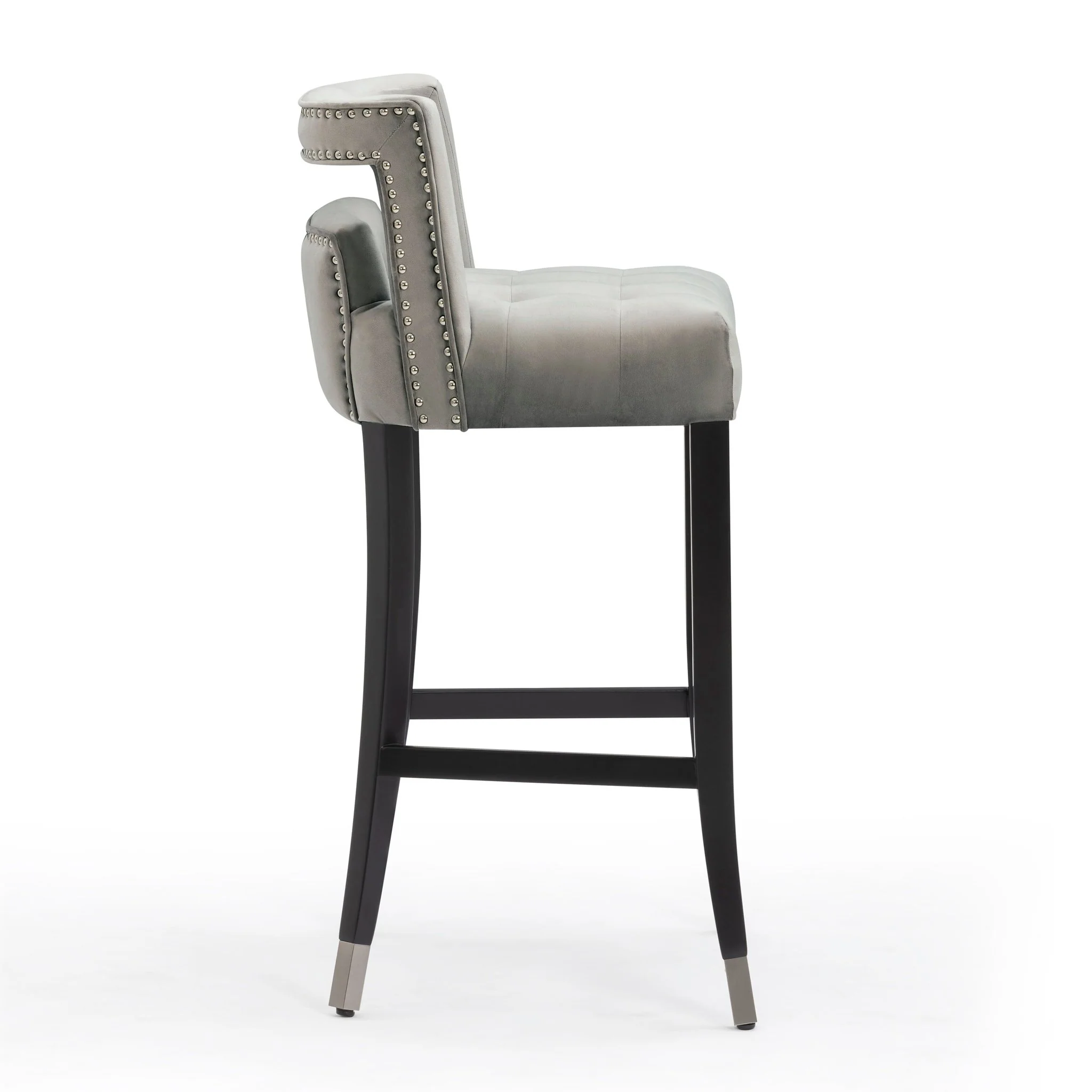 Hart Grey Velvet Bar Stool - Image 5