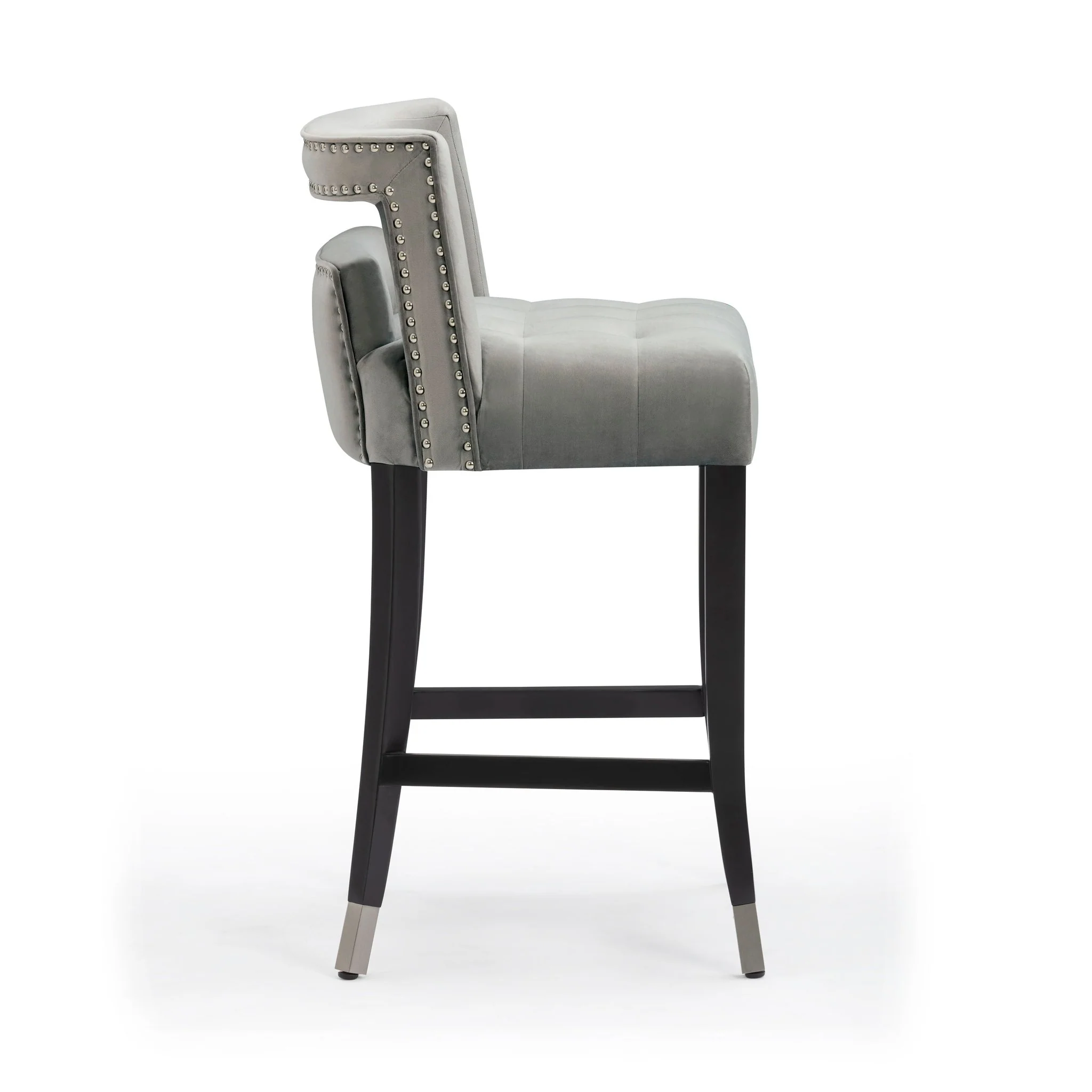 Hart Grey Velvet Counter Stool - Image 4