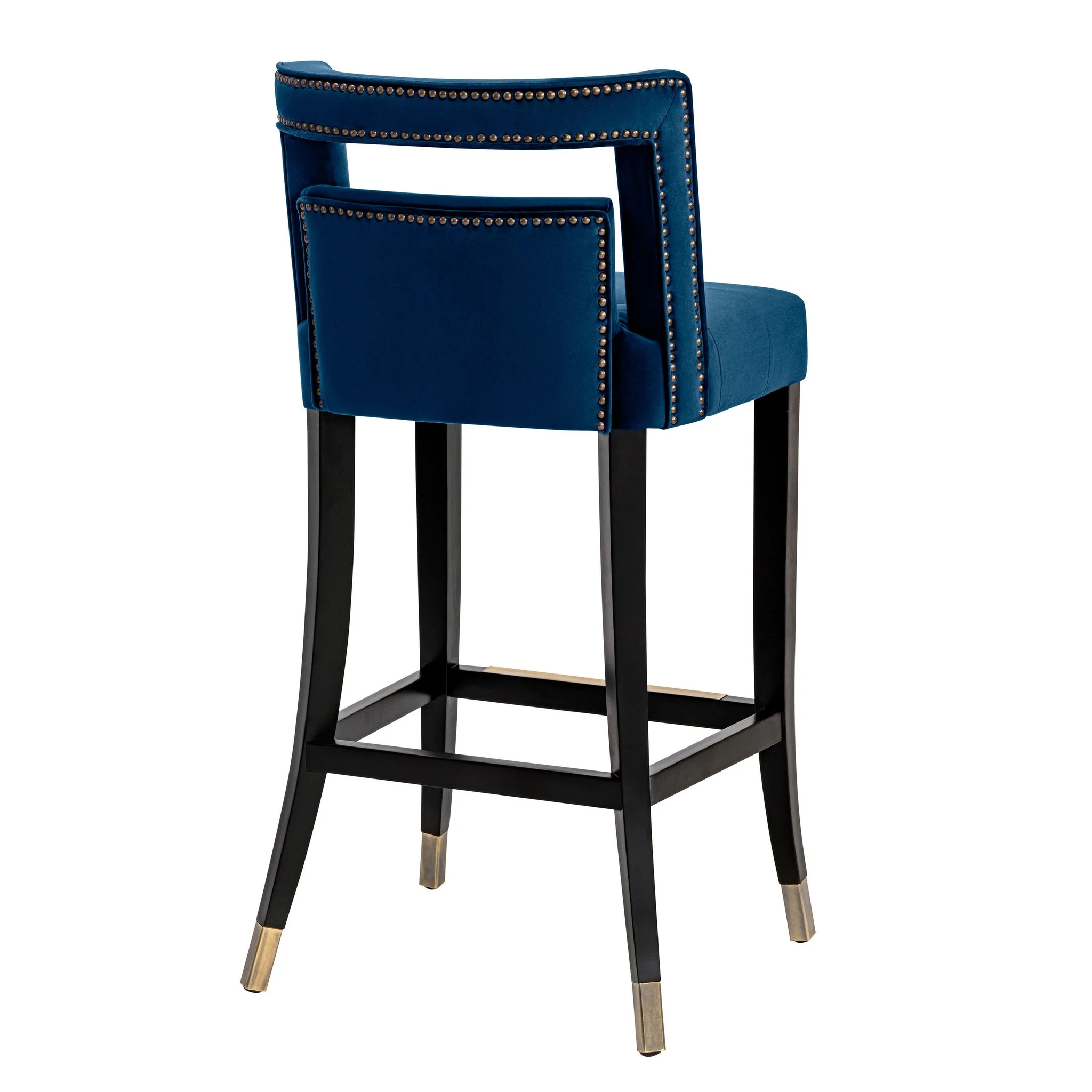 Hart Navy Velvet Bar Stool - Image 4