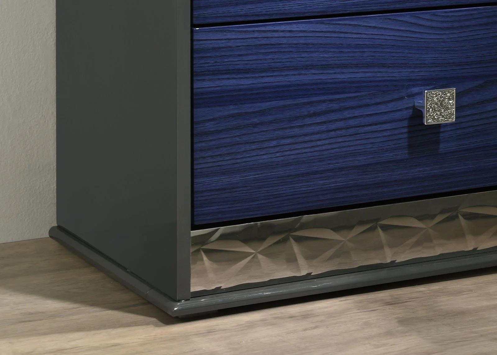 Hartlepool Nightstand, Ash Gray/Indigo Blue - Image 4