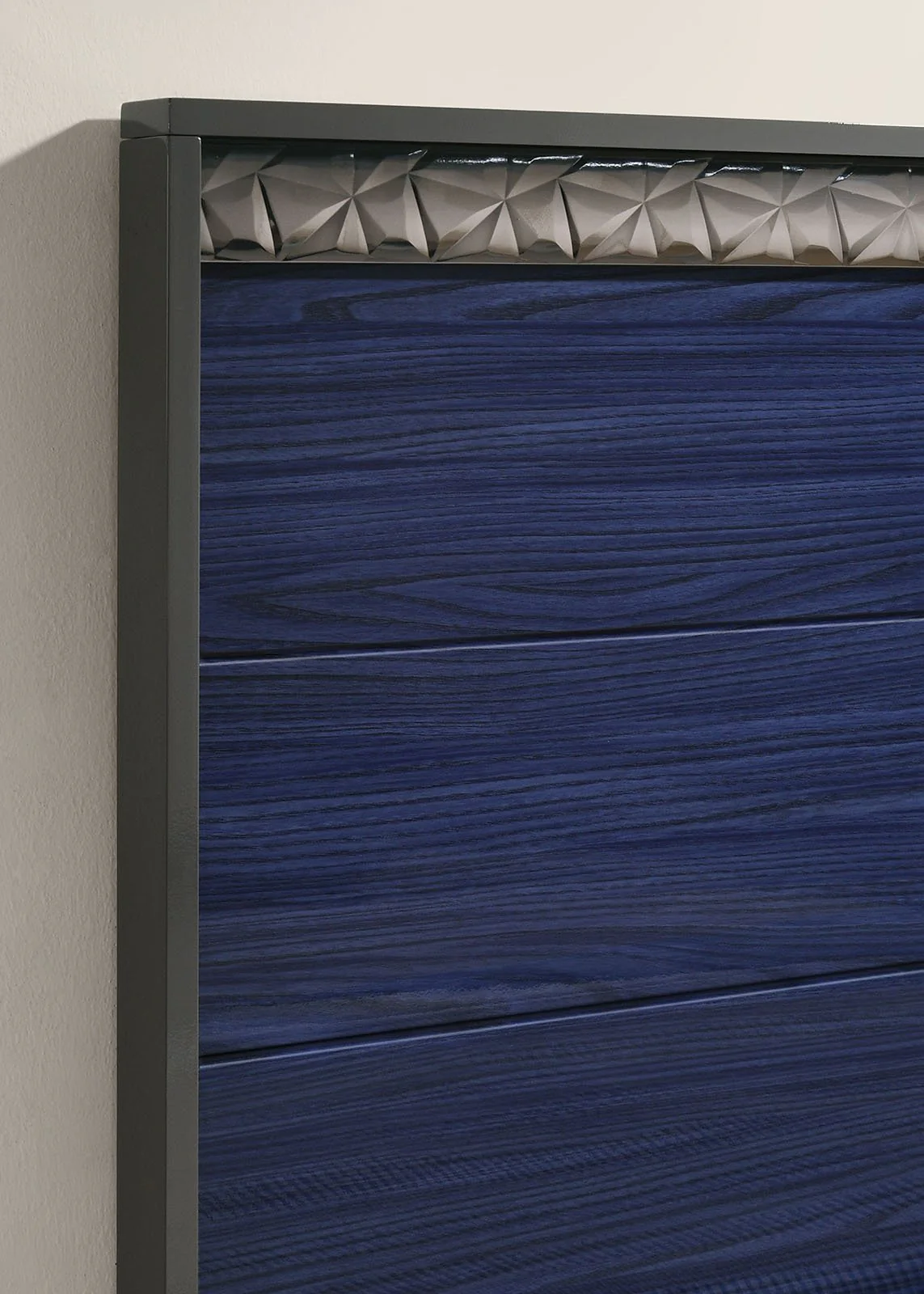 Hartlepool Queen Bed, Ash Gray/Indigo Blue - Image 3