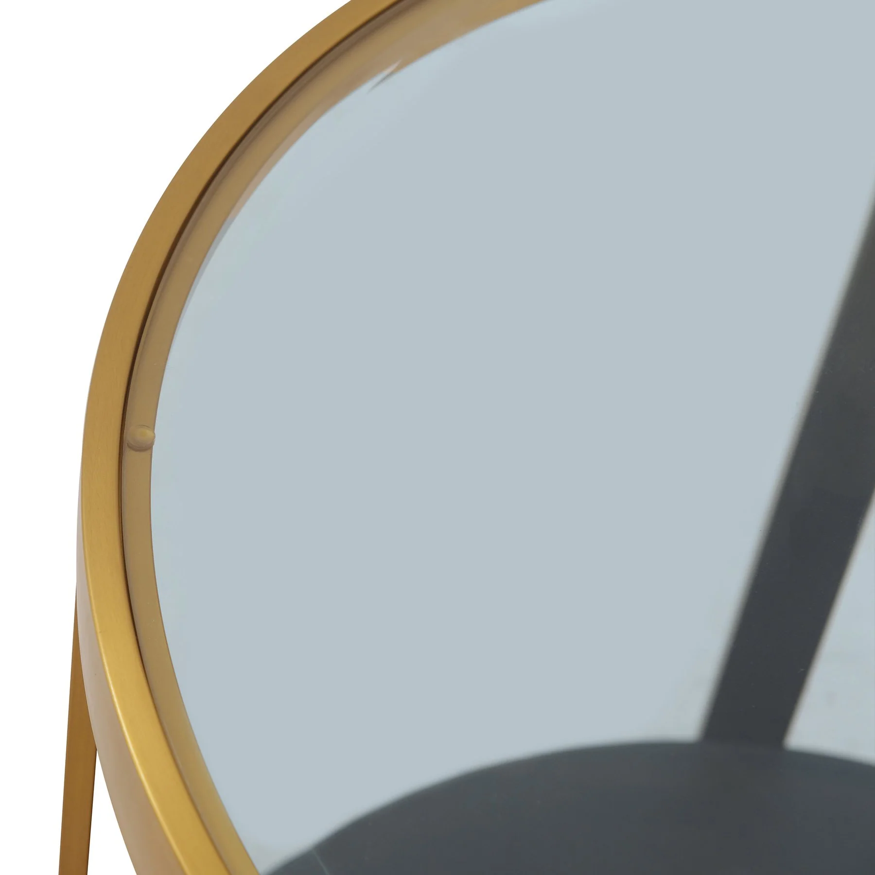 Hattie Glass Top and Walnut Wood End Table with Brushed Gold Frame - Image 3