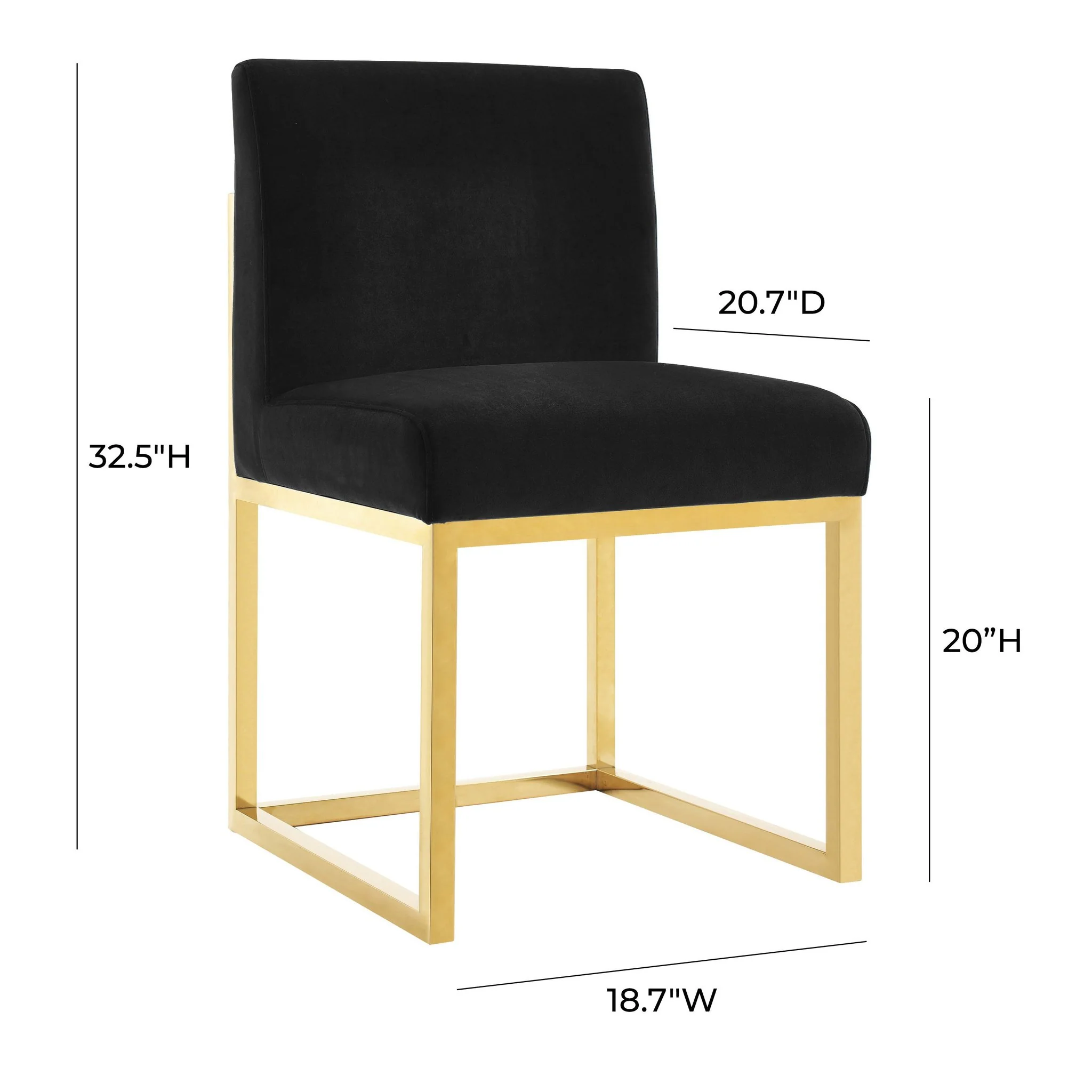 Haute Black Velvet Chair - Image 6