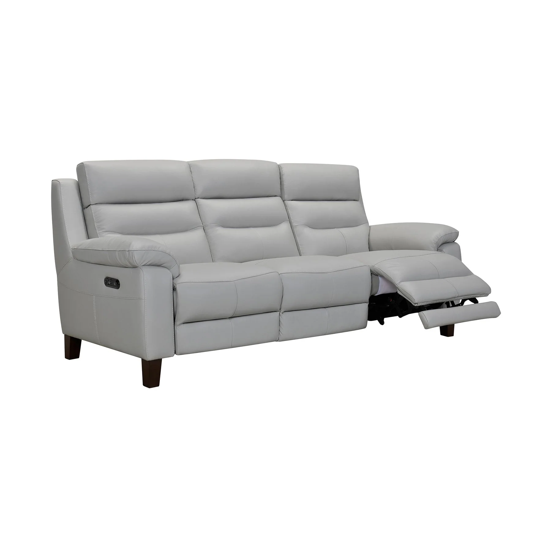Hayward 82" Dove Gray Genuine Leather Power Reclining Sofa - Image 2