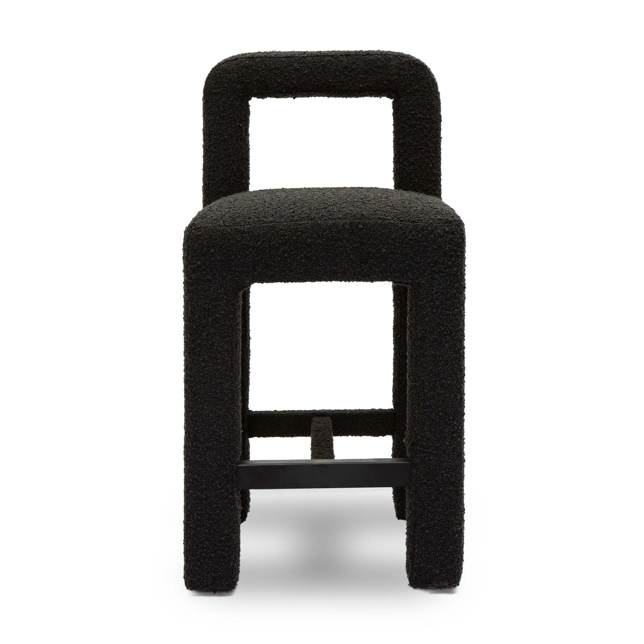 Hazel Black Boucle Counter Stool - Image 3