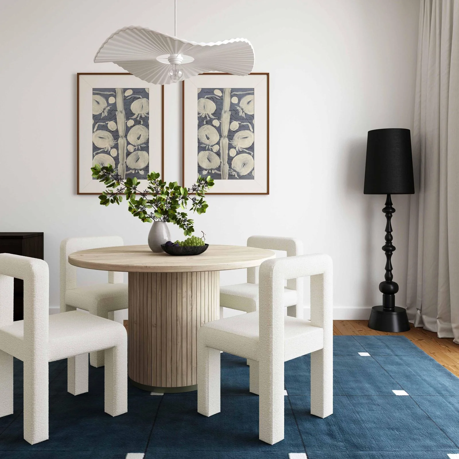 Hazel Cream Boucle Dining Chair - Image 2