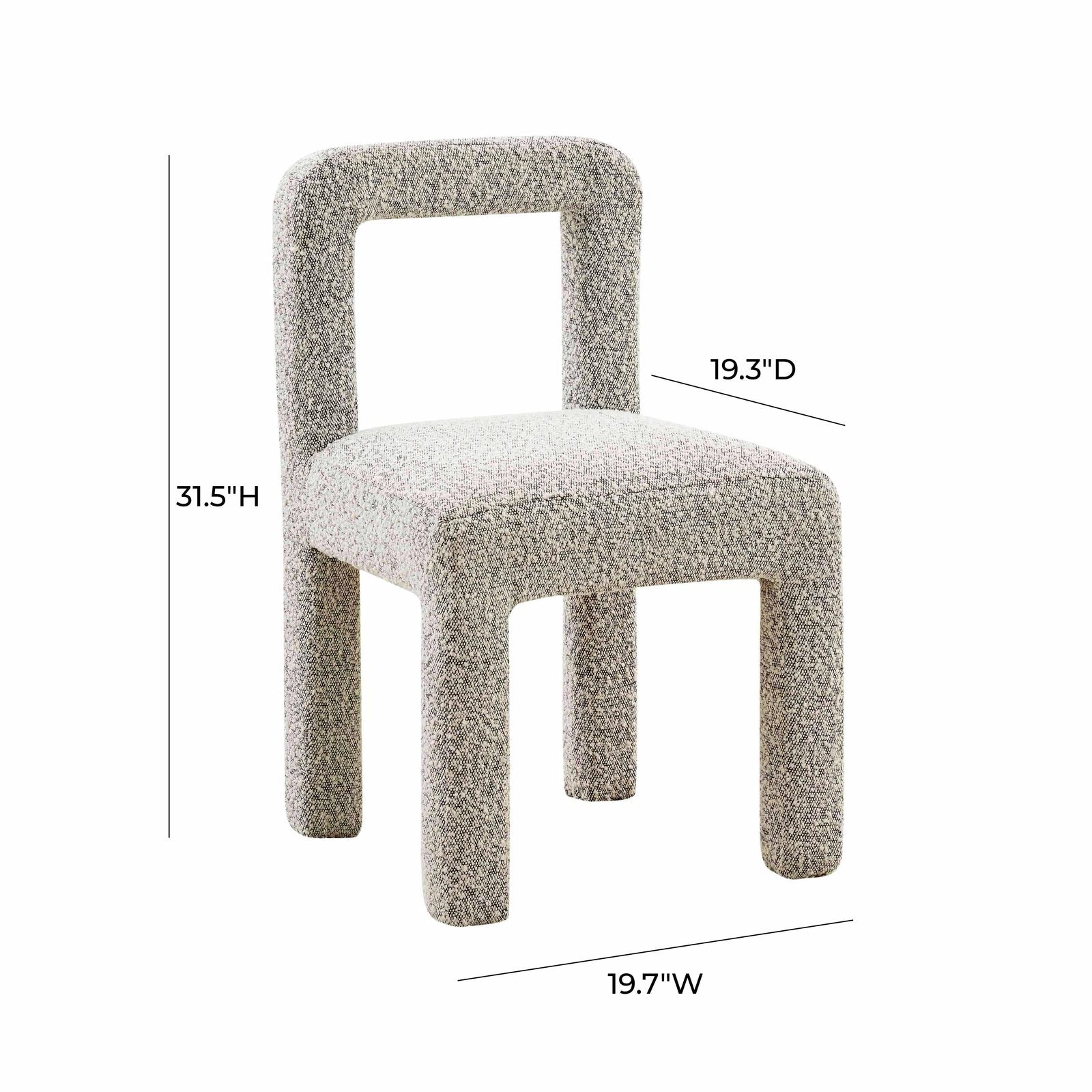 Hazel Grey Boucle Dining Chair - Image 7