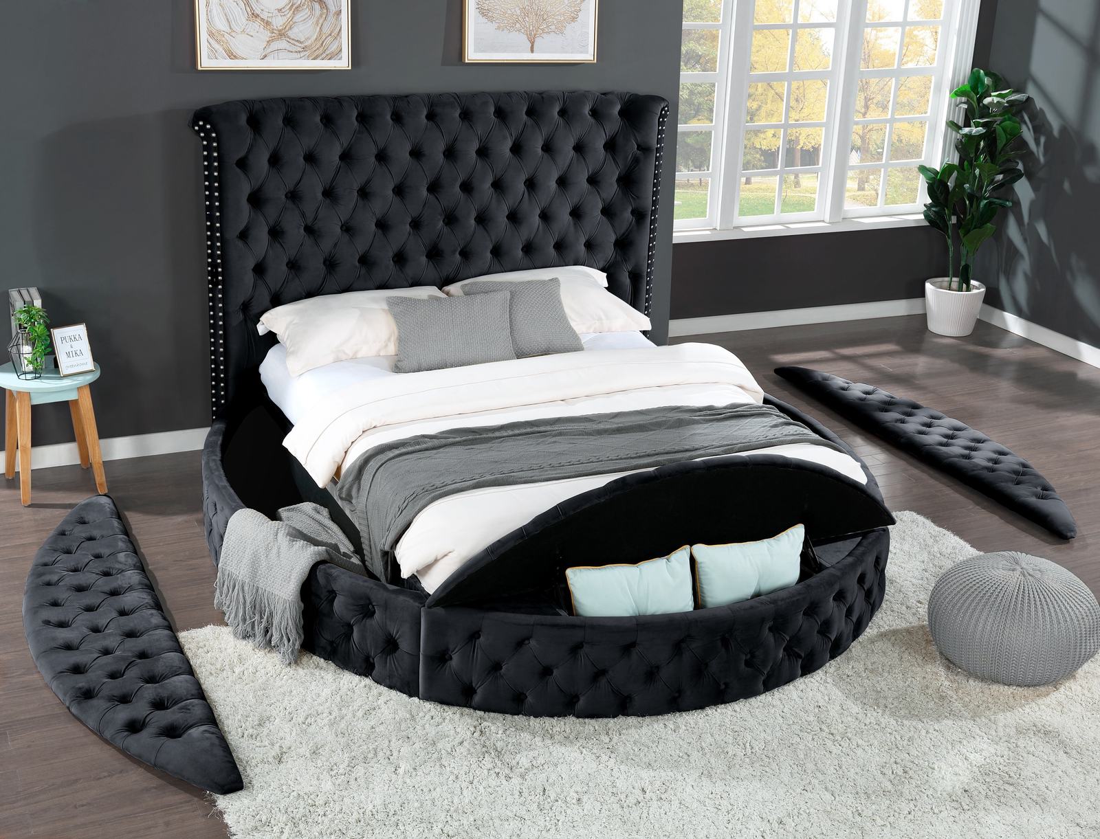 Hazel King Bed 4 Black - Image 3