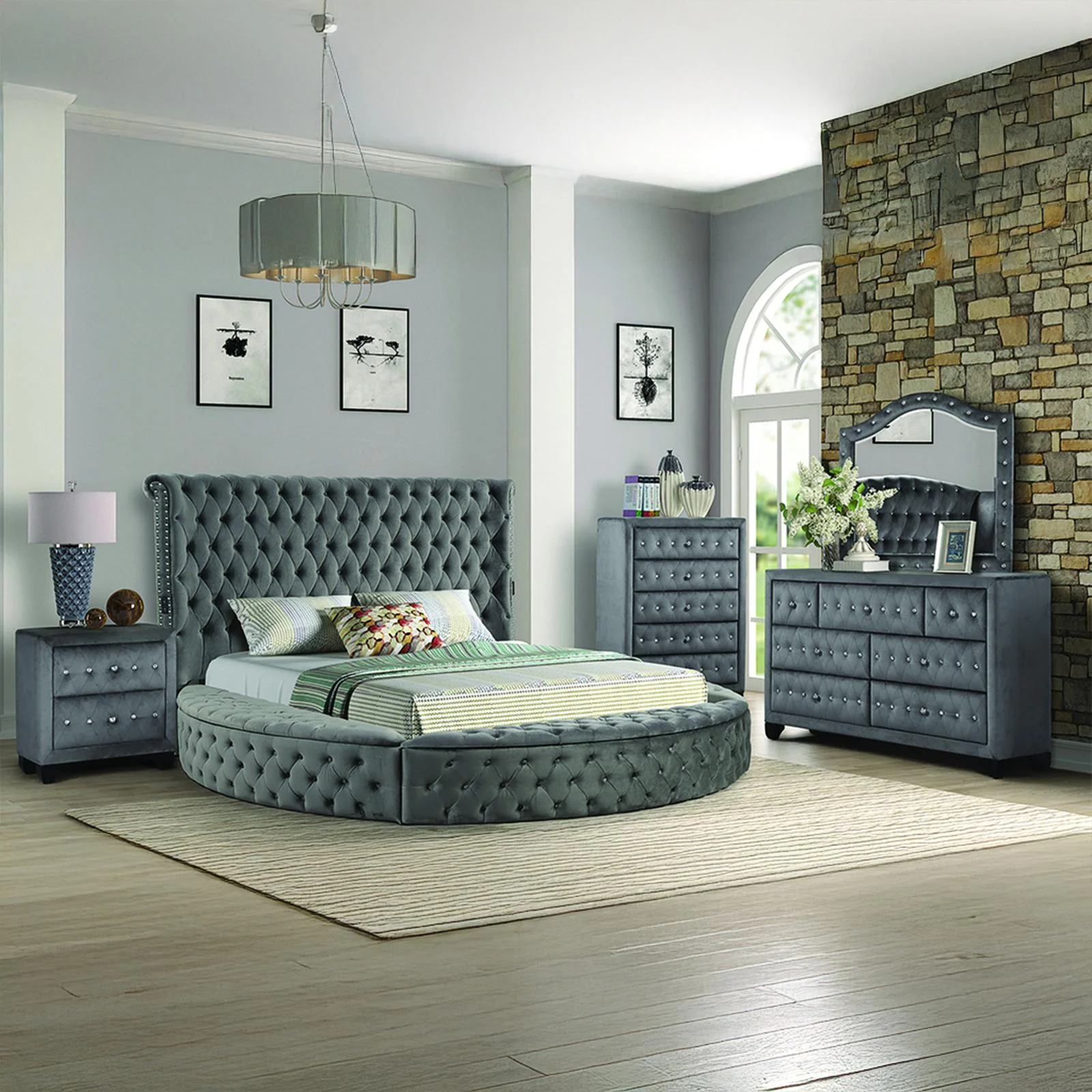 Hazel King Bed 5 Gray - Image 20