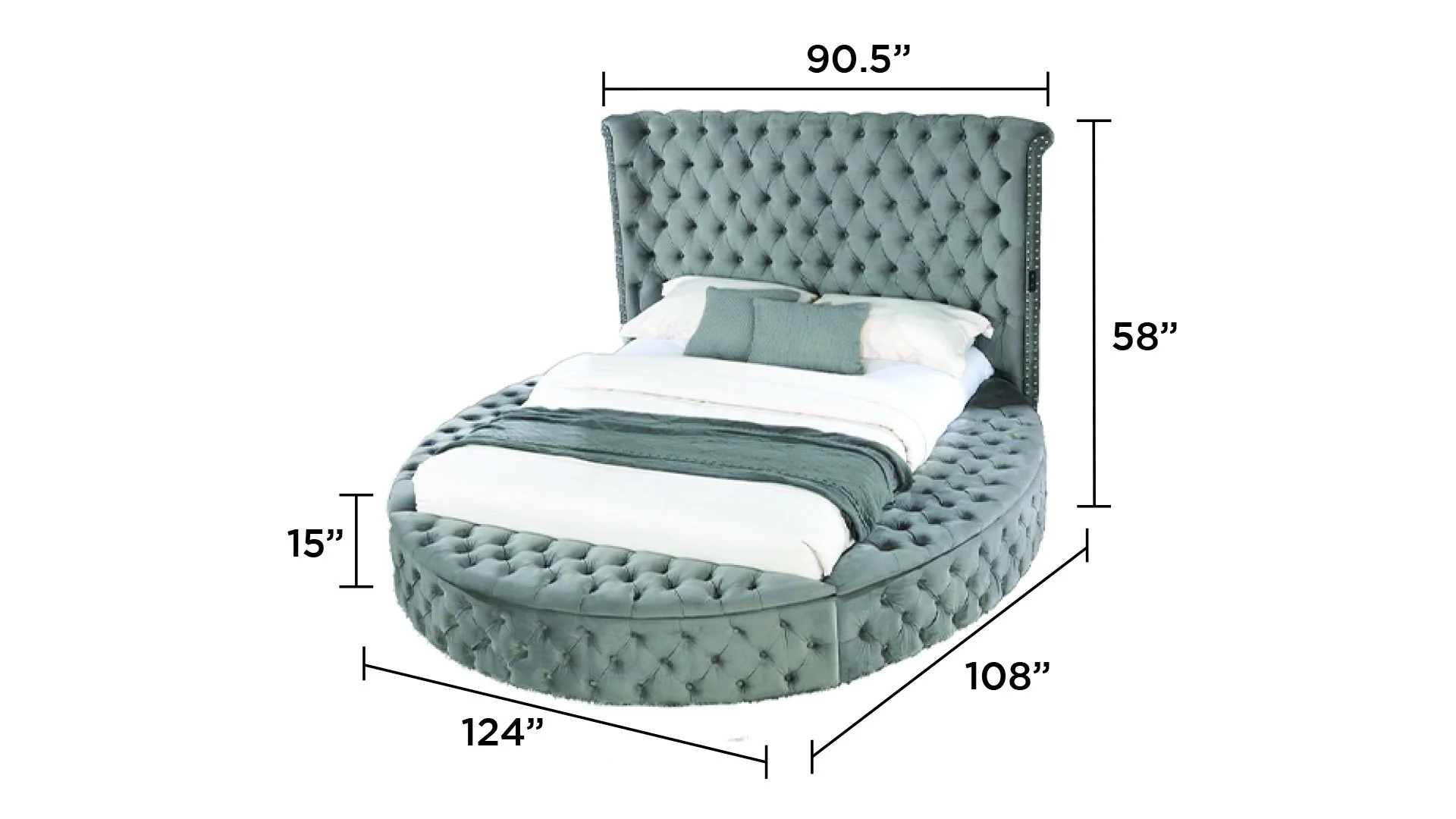 Hazel King Bed 5 Gray - Image 5