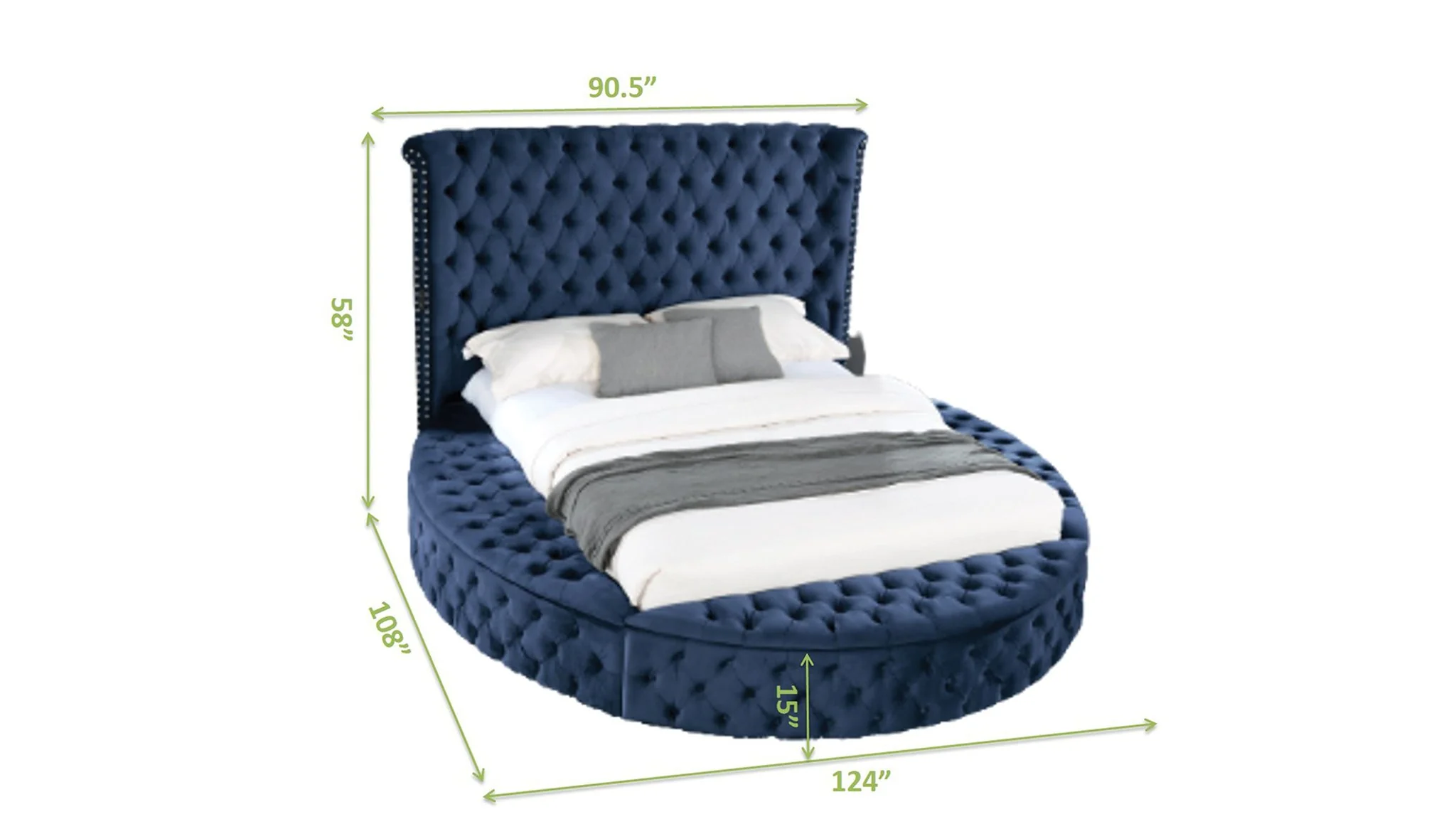 Hazel King Bed Blue - Image 5