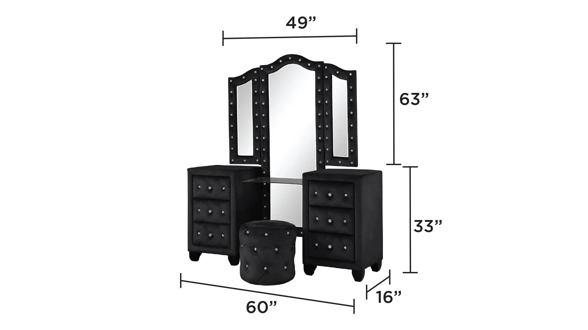 Hazel King Vanity 5 Black - Image 18