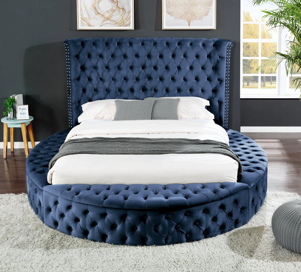 Hazel Queen Bed 4 Blue - Image 2