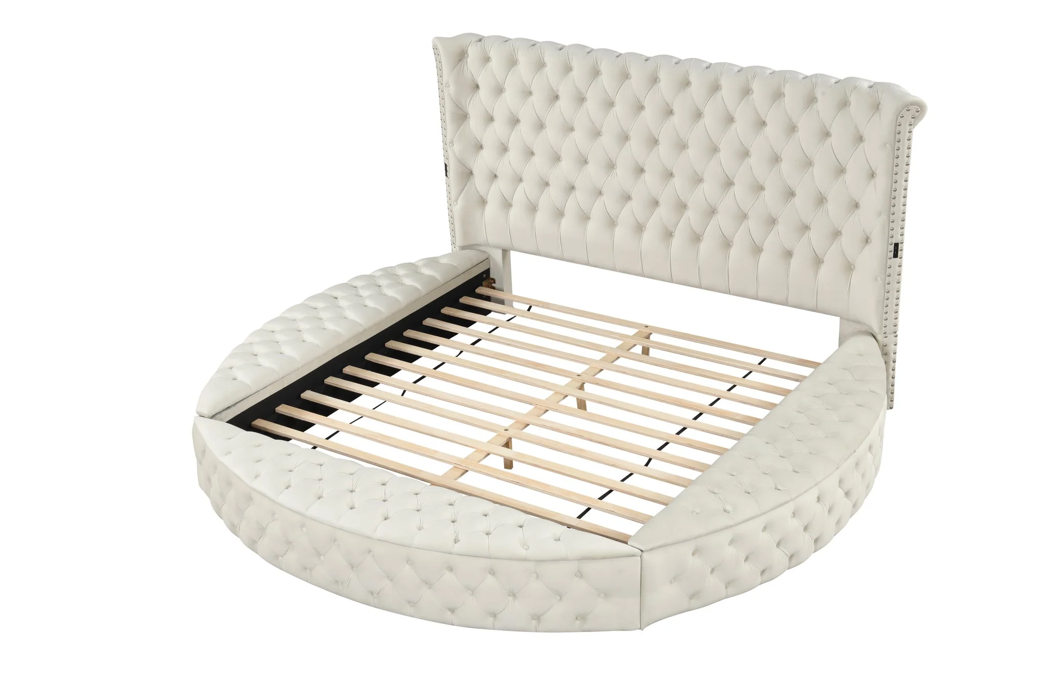 Hazel Queen Bed 4 Cream - Image 3