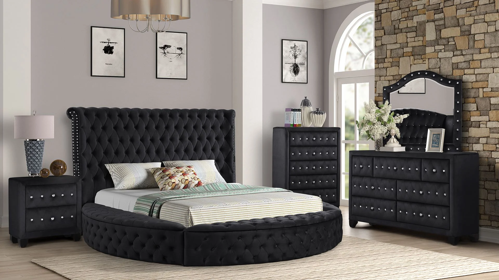 Hazel Queen Bed 5 Black - Image 20