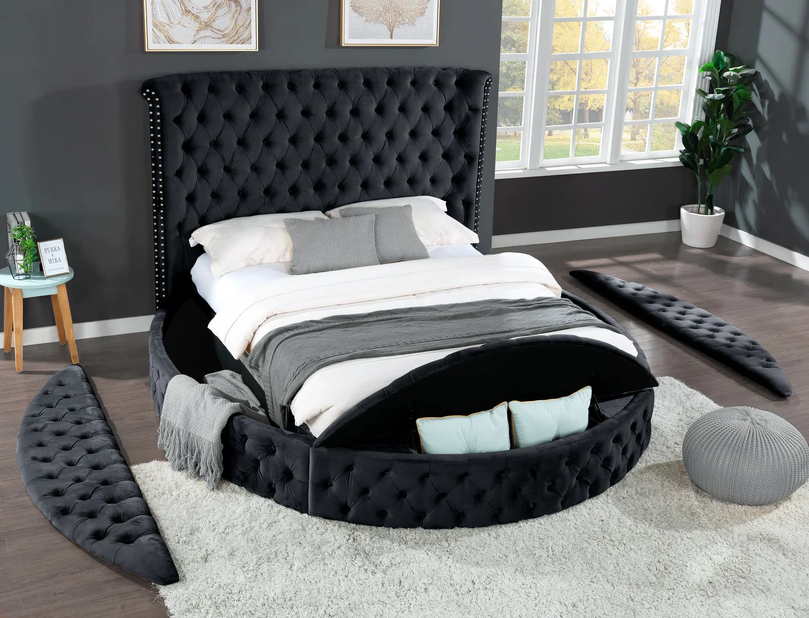 Hazel Queen Bed 5 Black - Image 3