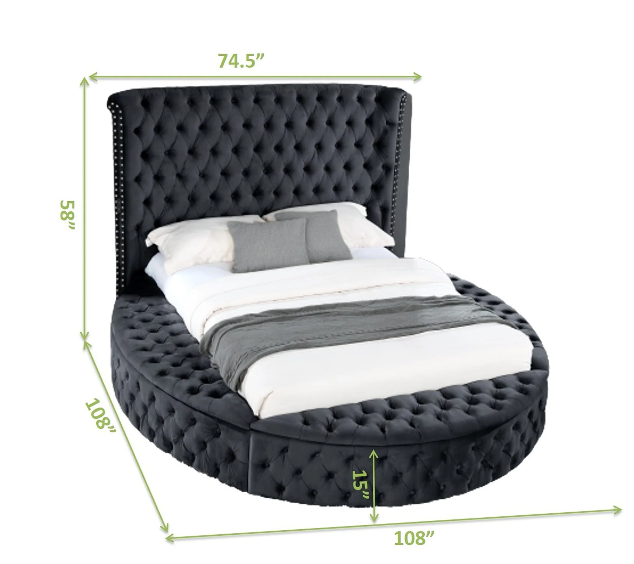 Hazel Queen Bed Black - Image 5