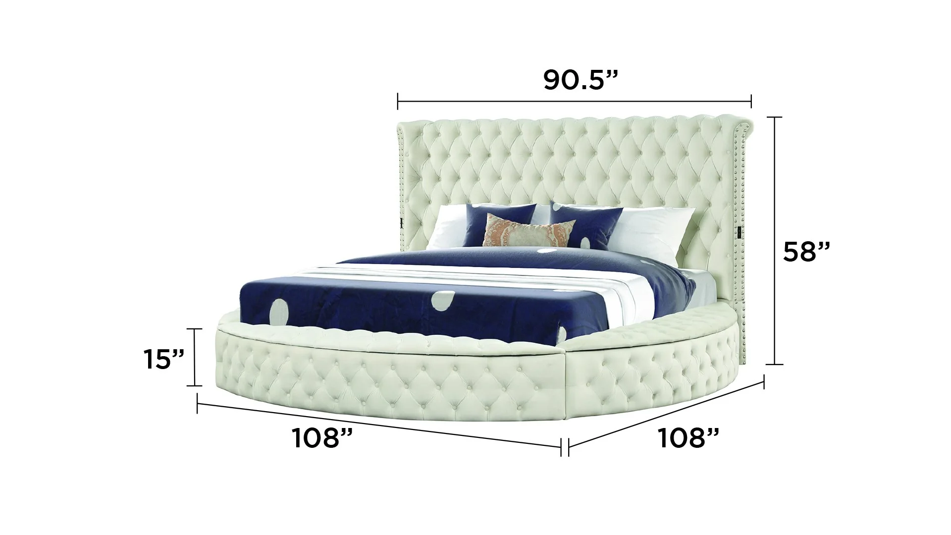 Hazel Queen Bed Cream - Image 5
