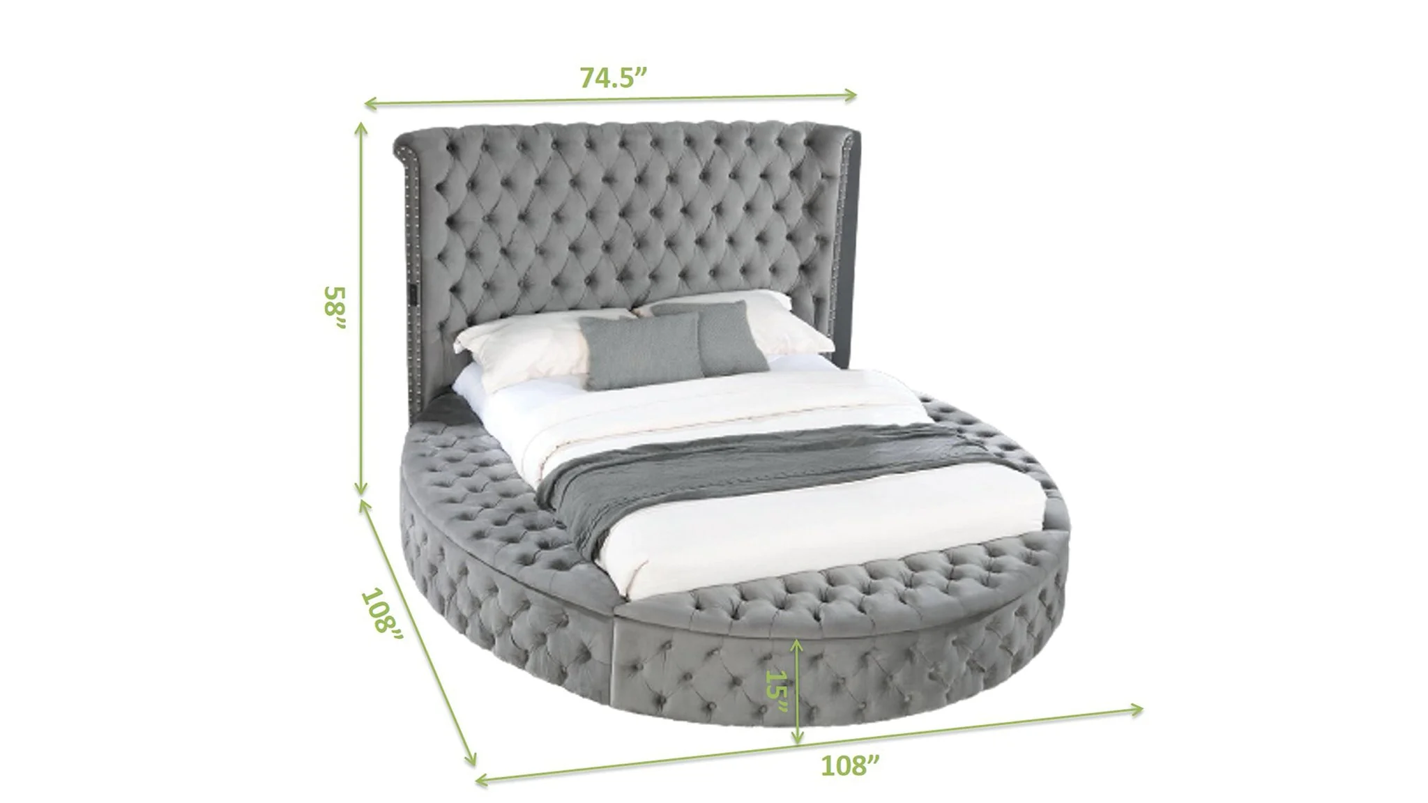 Hazel Queen Bed Gray - Image 5