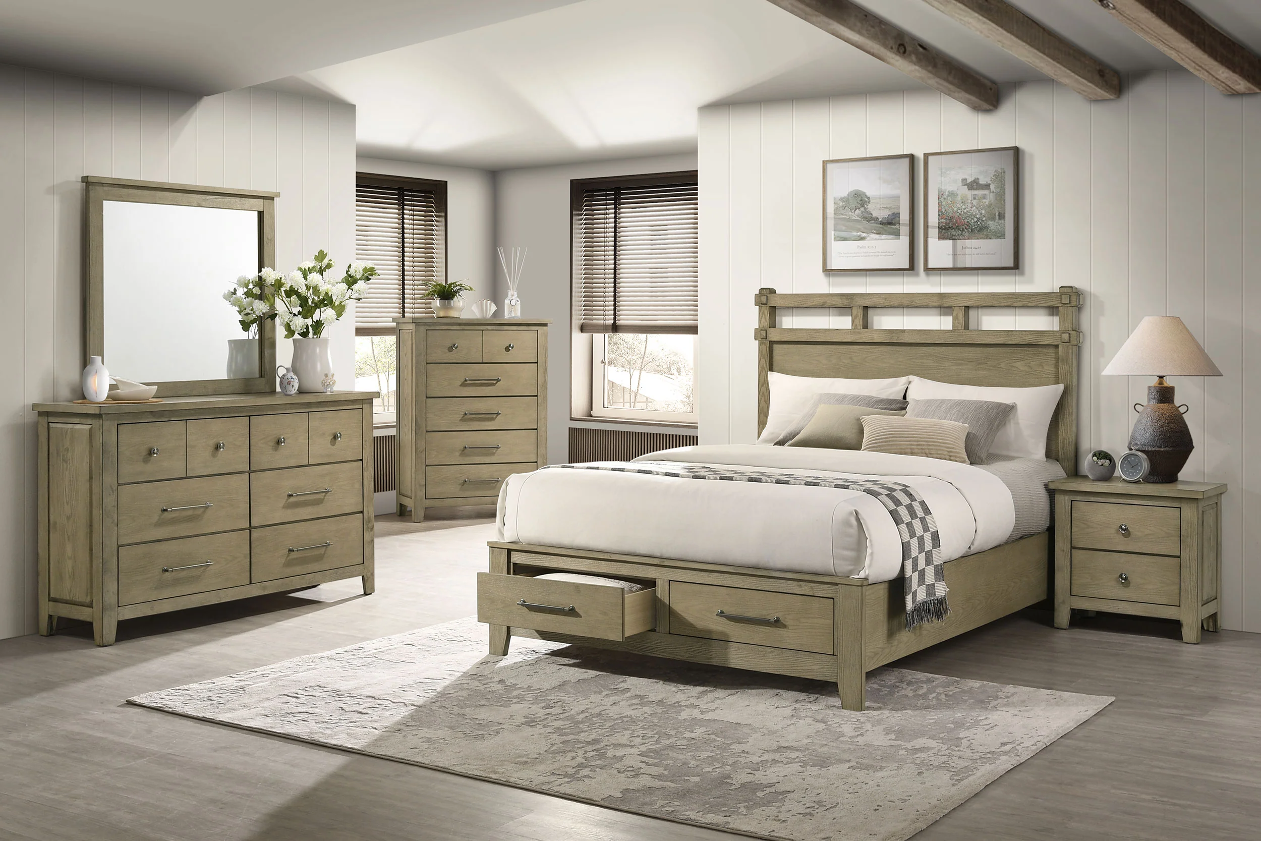 Hazlewood Panel Platform Storage Bed - Image 10