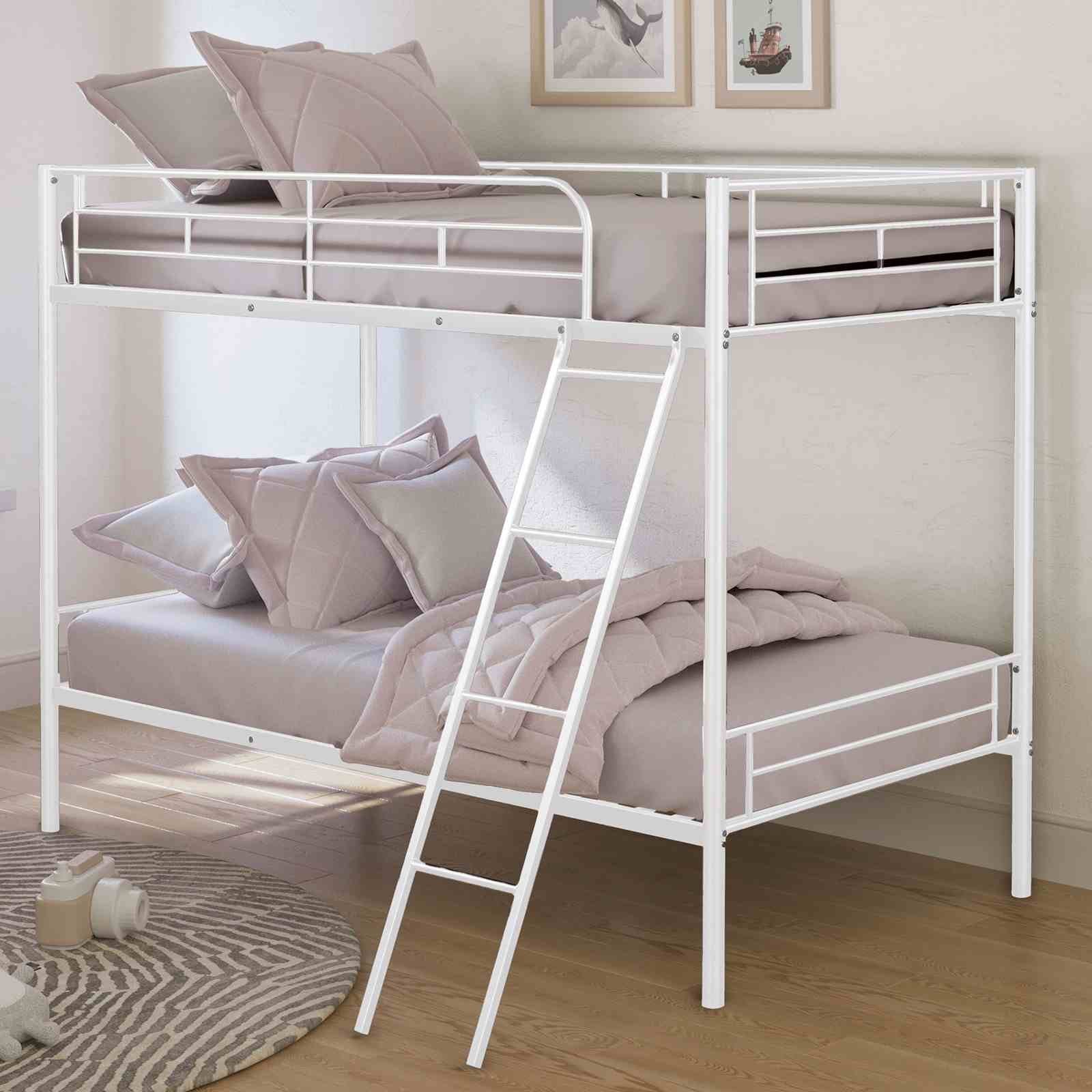 Hector Twin/Twin Metal Bunk Bed (K/D), White