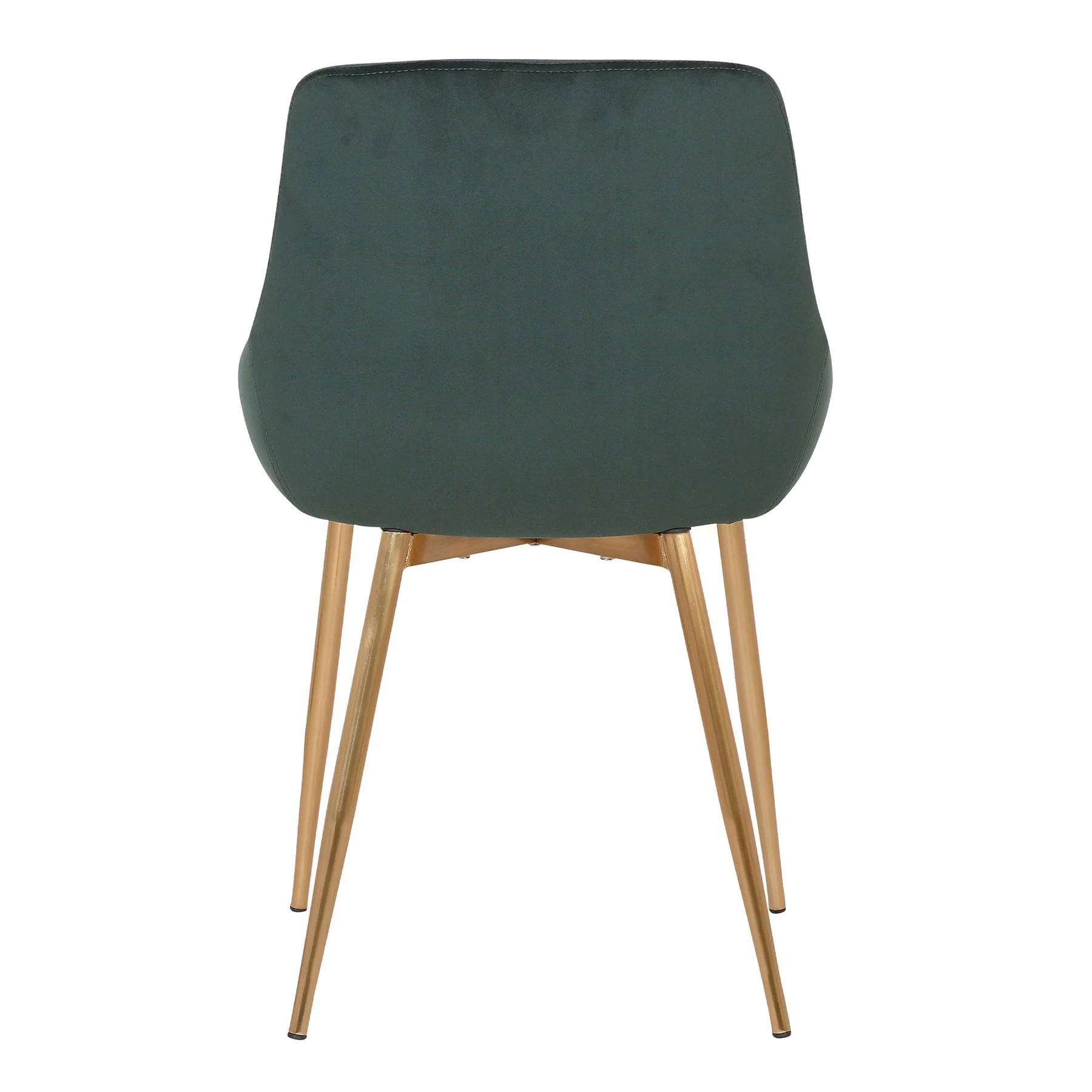 Heidi Green Velvet Dining Accent Chair with Gold Metal Legs - Image 5