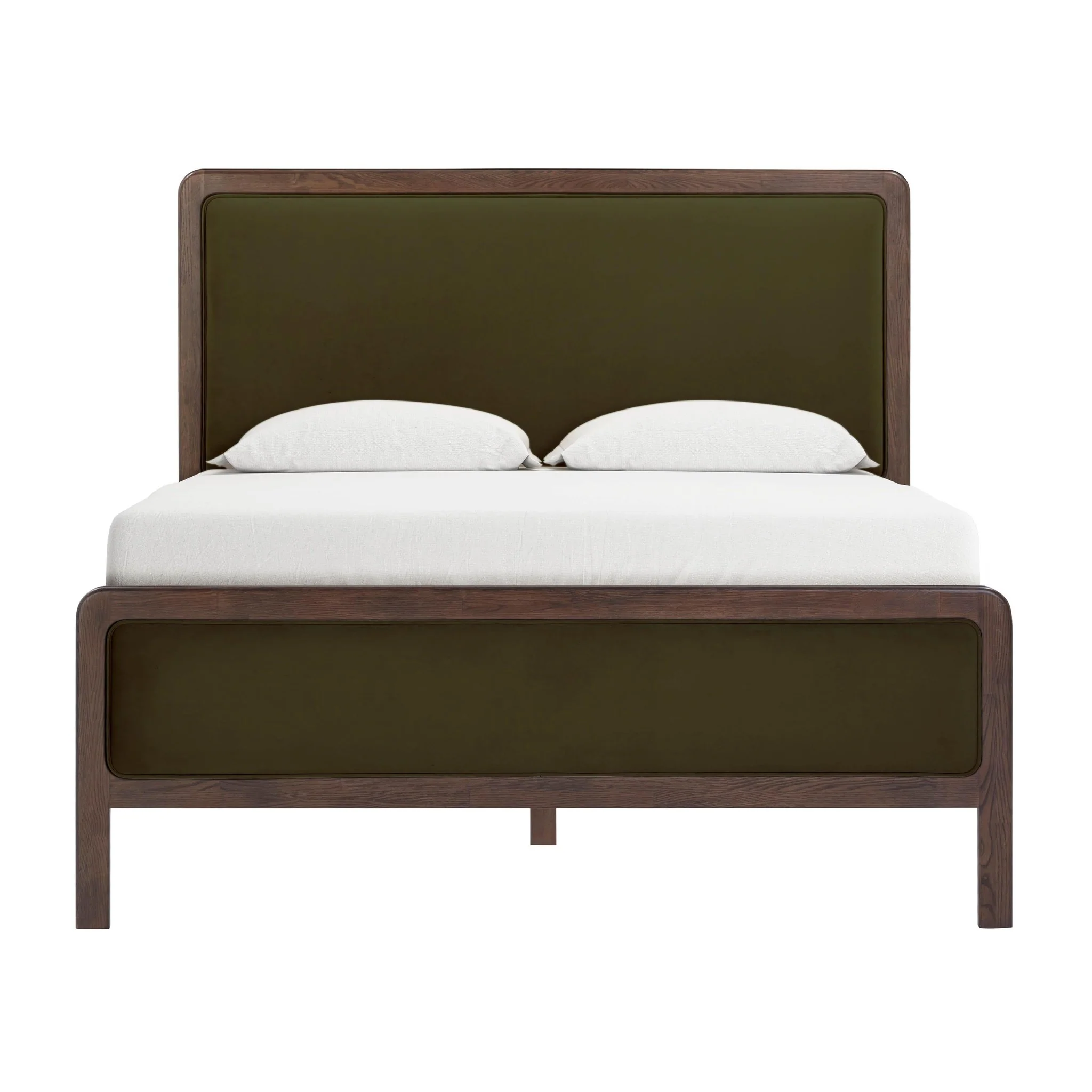 Hella Forest Green Velvet Queen Bed