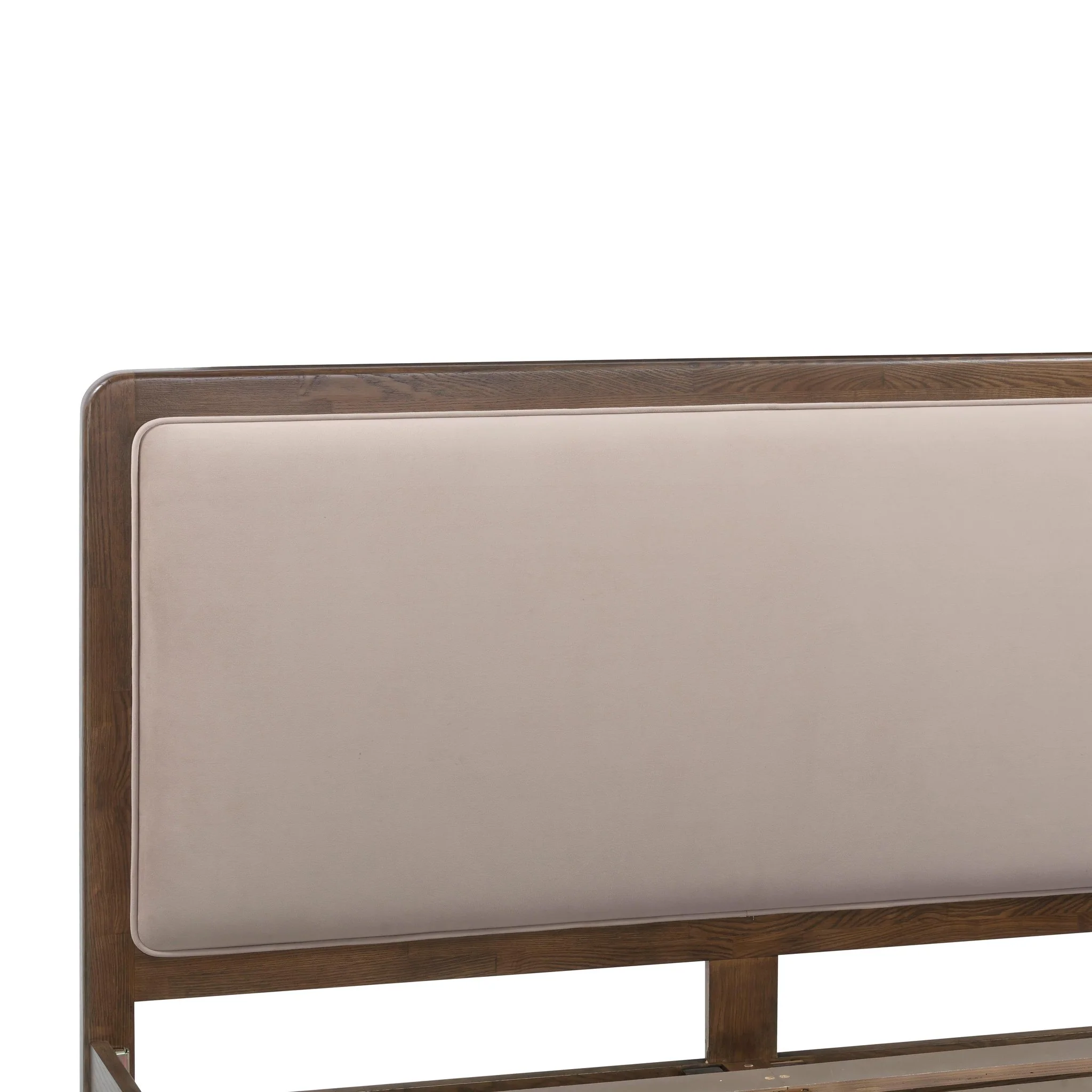 Hella Taupe Velvet Queen Bed - Image 10