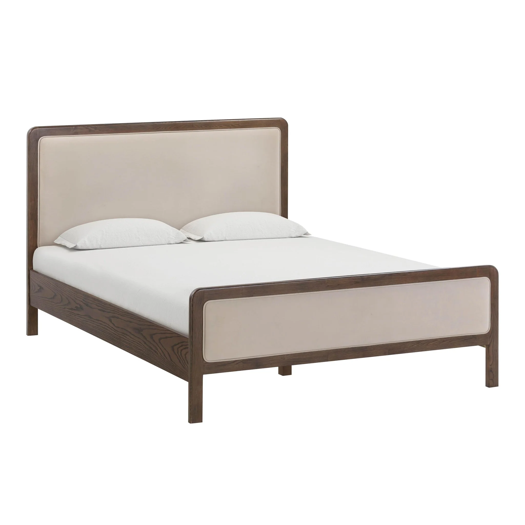Hella Taupe Velvet Queen Bed - Image 2