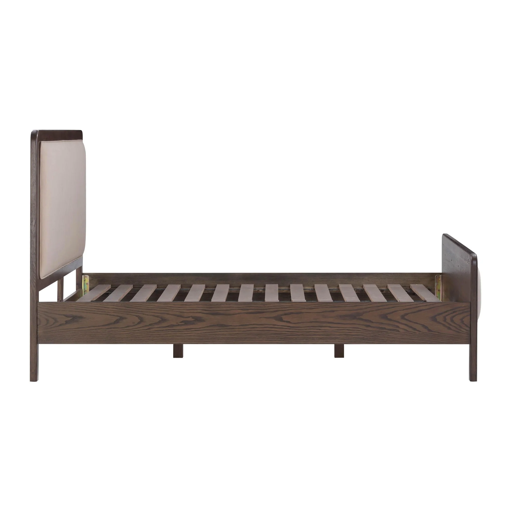 Hella Taupe Velvet Queen Bed - Image 9