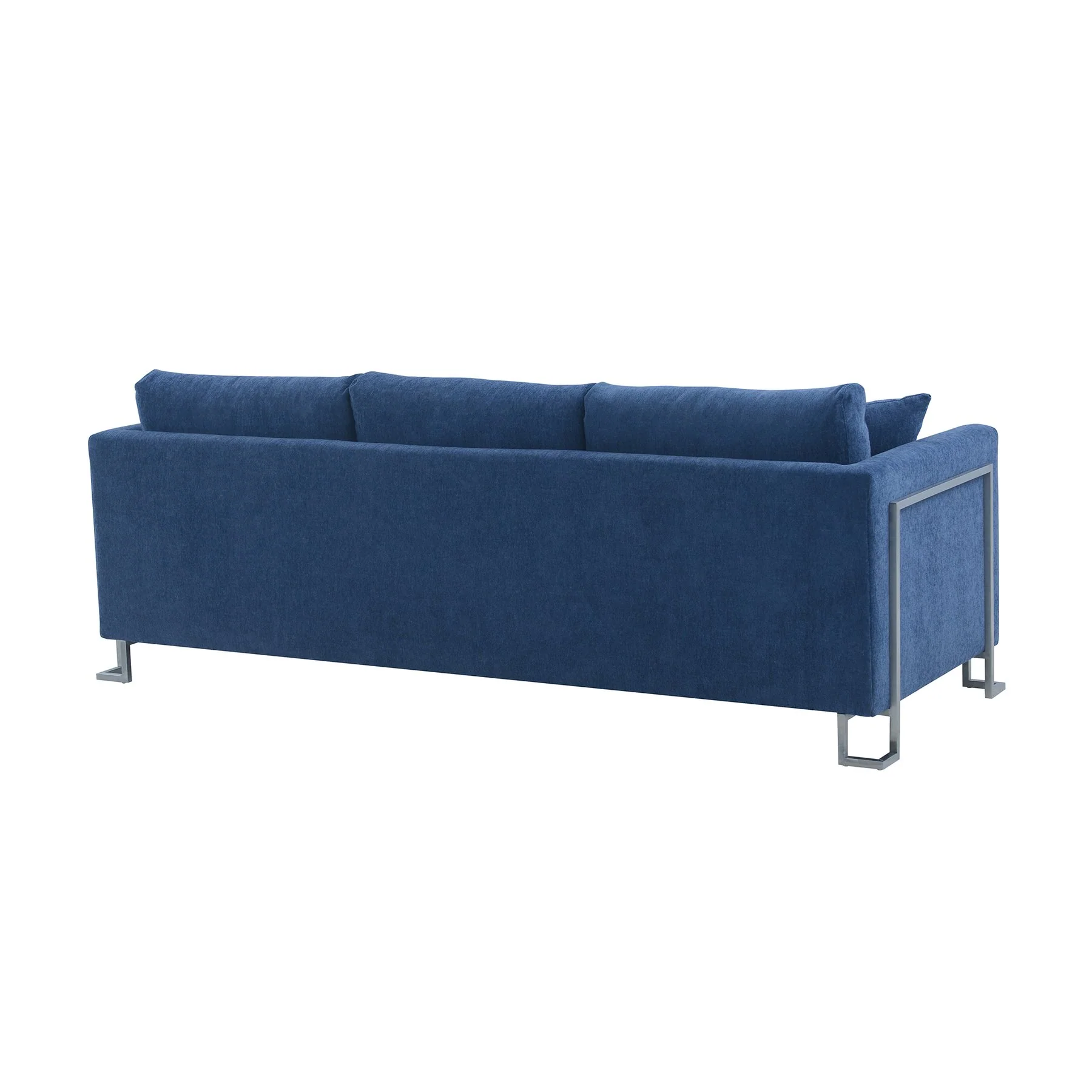 Heritage 2 Piece Blue Fabric Upholstered Sofa & Chair Set - Image 5