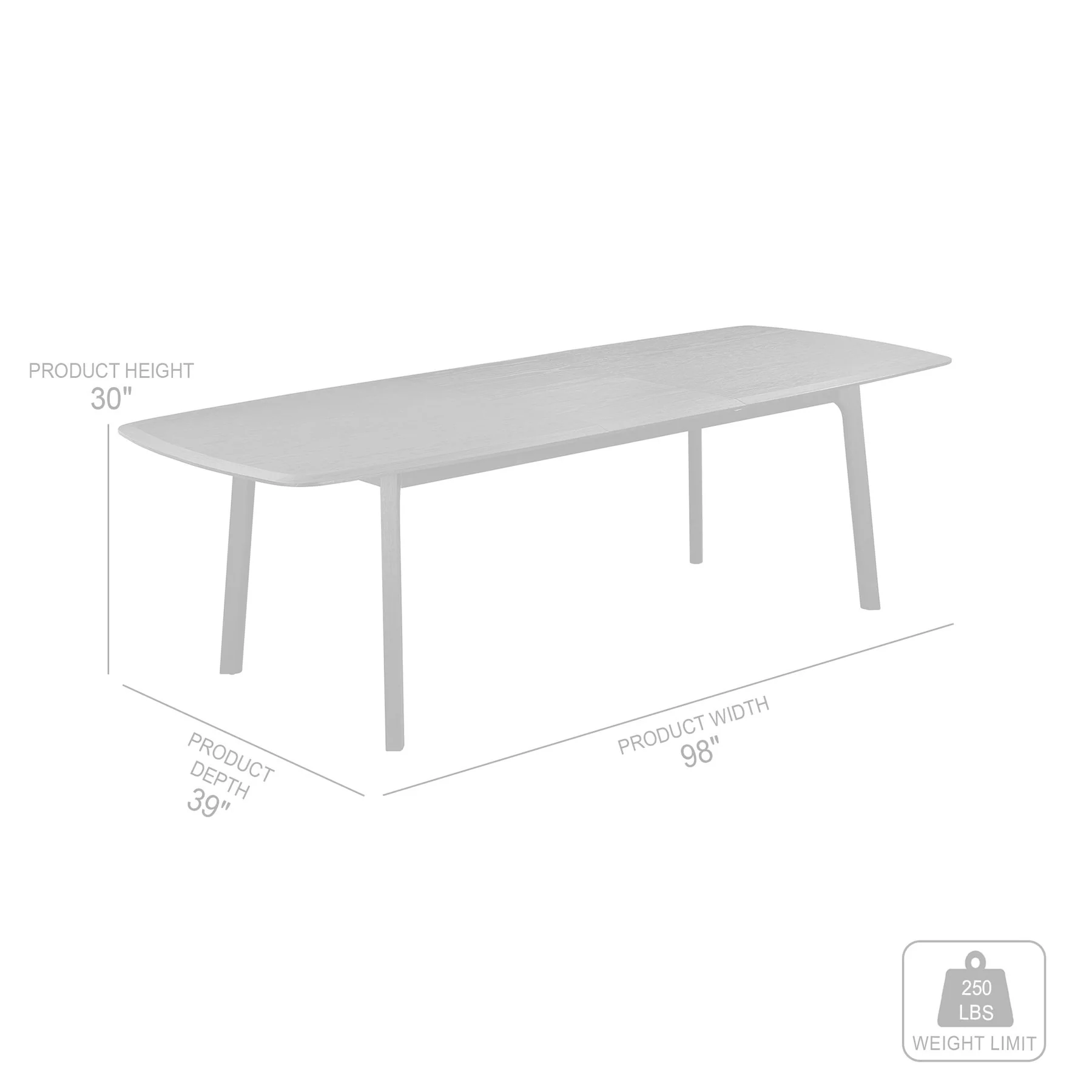 Holland Extendable Rectangle 98" Dining Table in Black Brushed Oak - Image 6