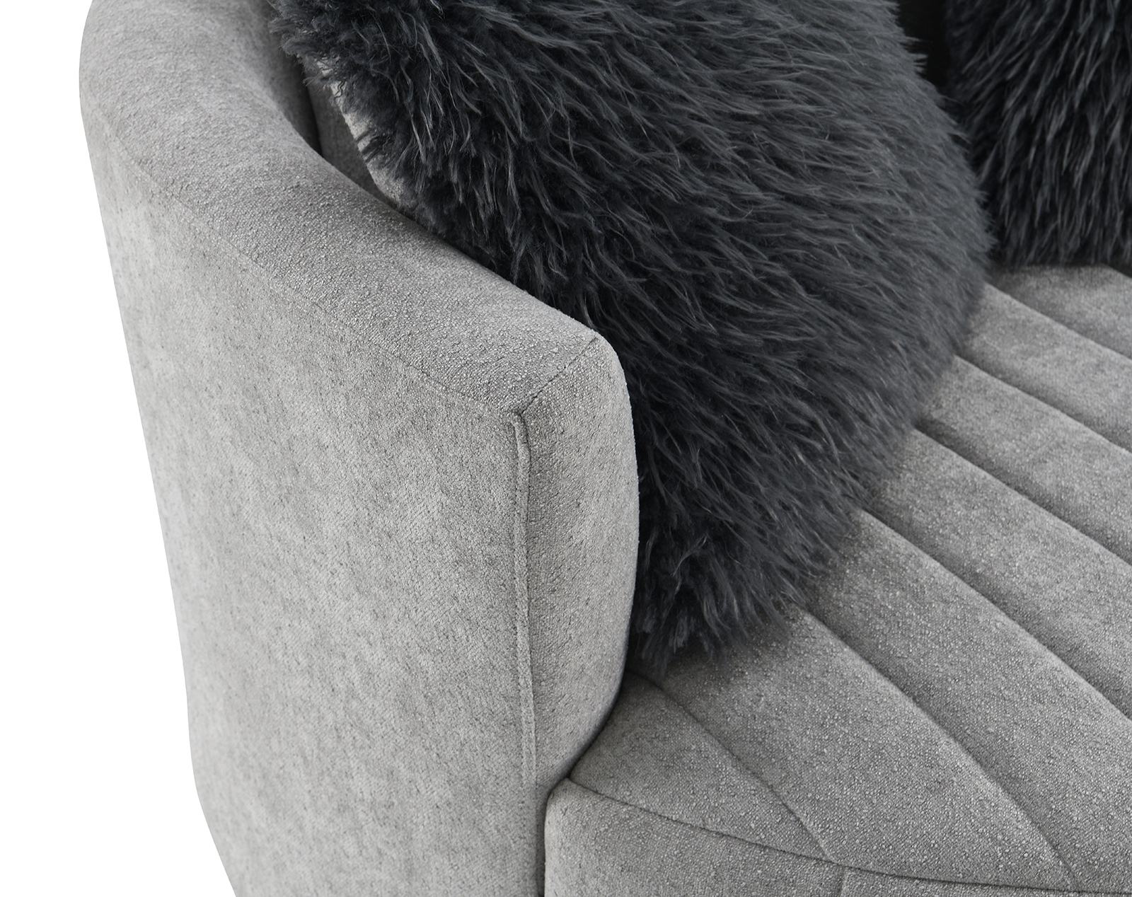Hoople Swivel Chair, Channeled, Dark Gray - Image 8