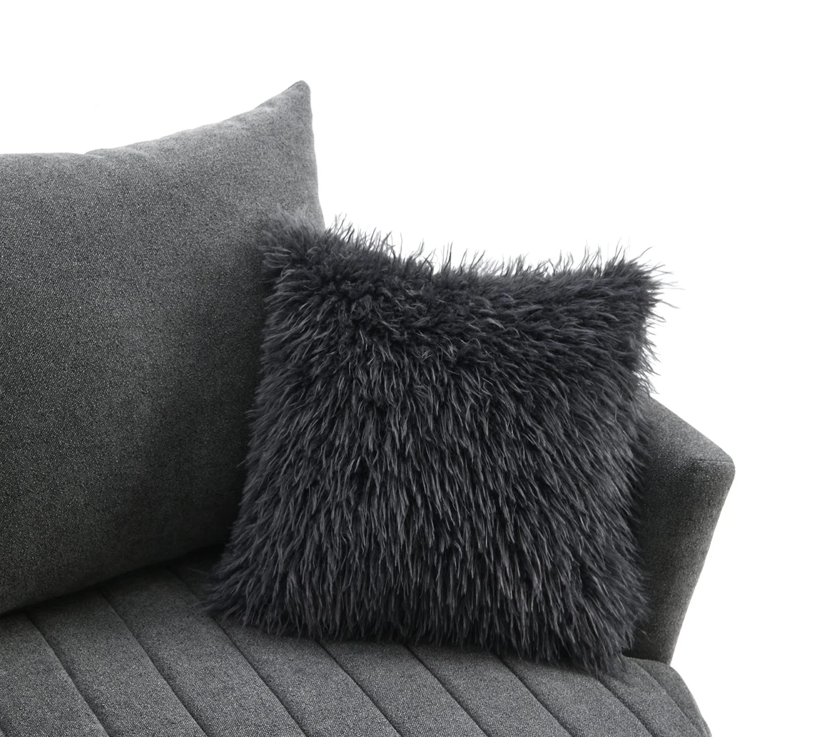 Hoople Swivel Chair, Channeled, Dark Gray - Image 5