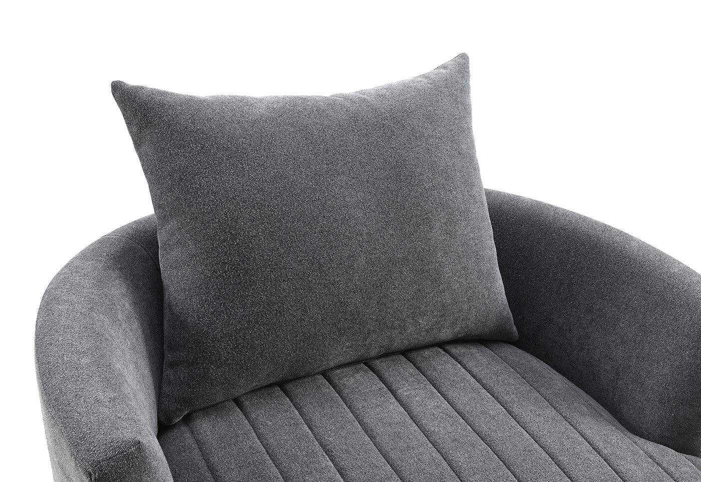 Hoople Swivel Chair, Channeled, Dark Gray - Image 7
