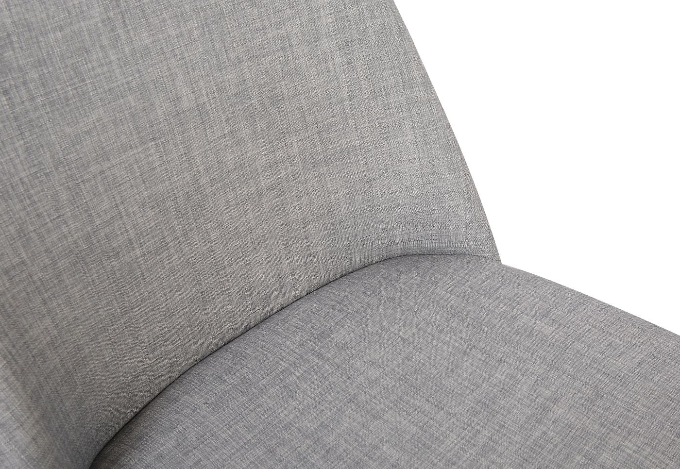 Horizon Contemporary Dining Chair in Light Gray Fabric with Brown Wood Legs - Set of 2 - Image 6
