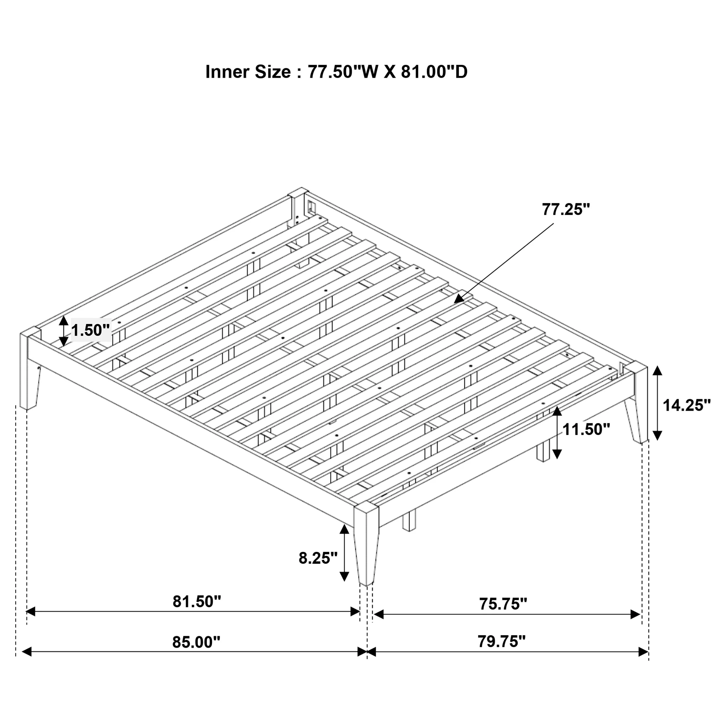 Hounslow Platform Bed Base - Image 16