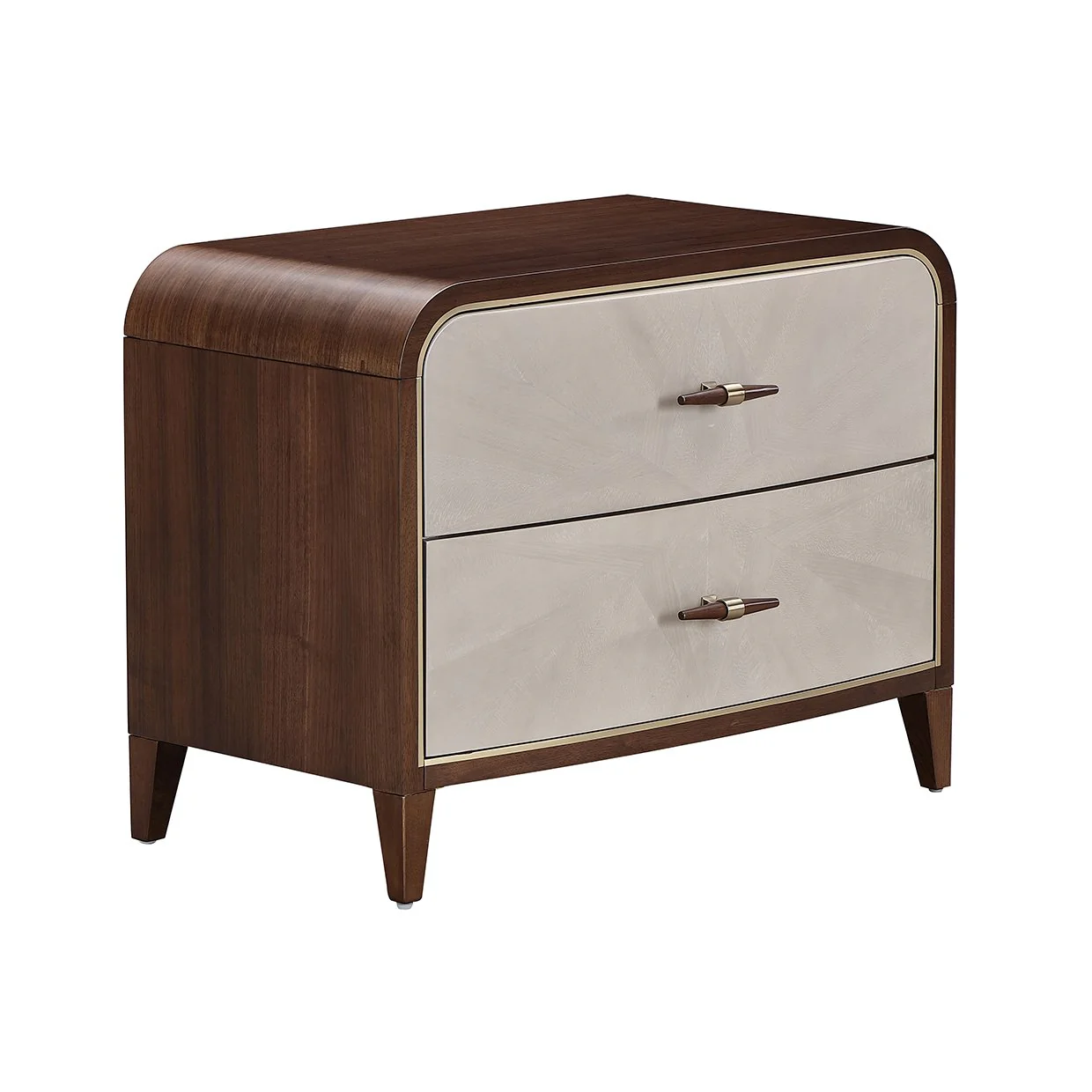 Houston 2-Drawer Nightstand - Walnut - Image 2