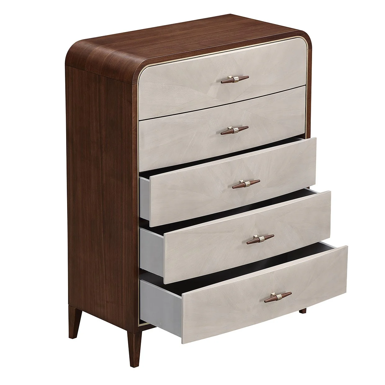 Houston 5-Drawer Chest - Walnut - Image 3