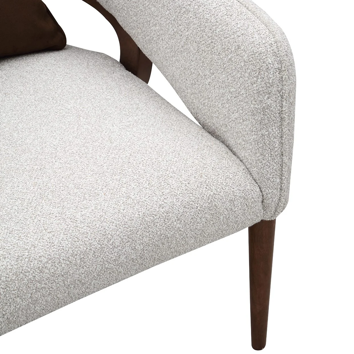 Houston Accent Chair - Pebble/Walnut - Image 10