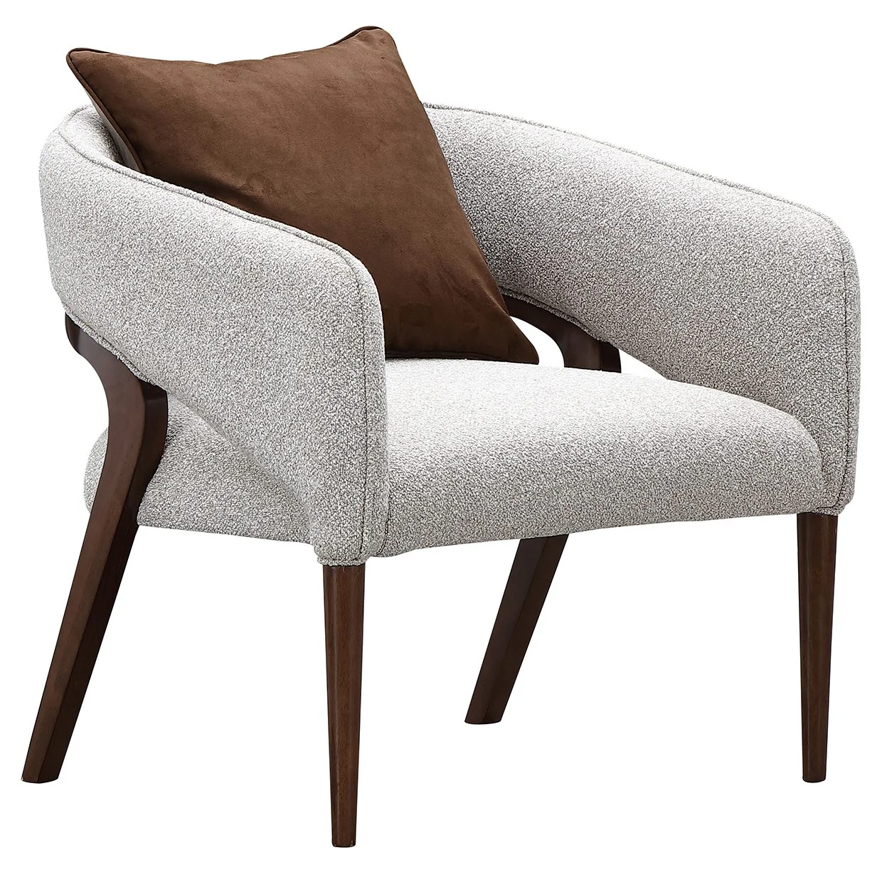 Houston Accent Chair - Pebble/Walnut - Image 2