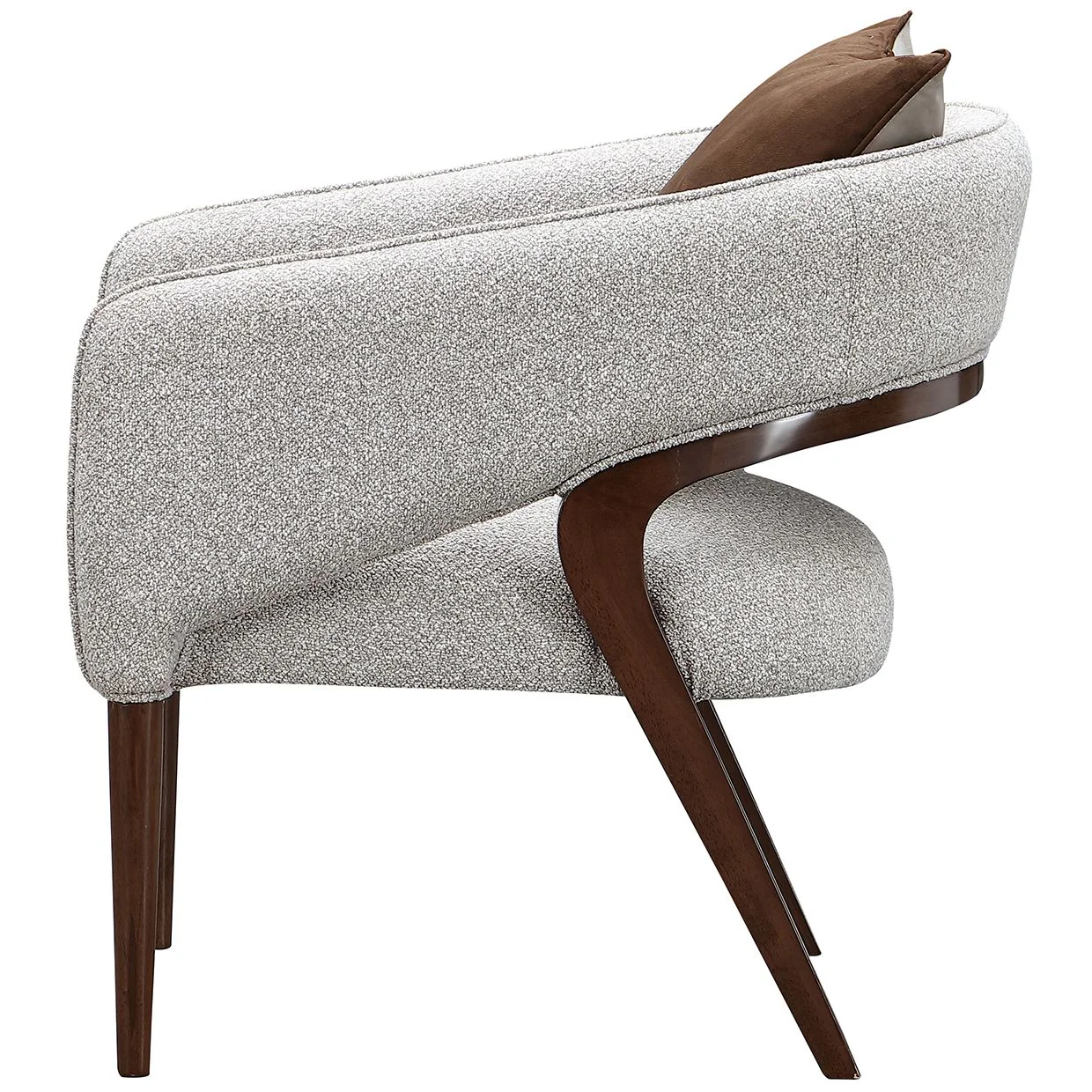 Houston Accent Chair - Pebble/Walnut - Image 7
