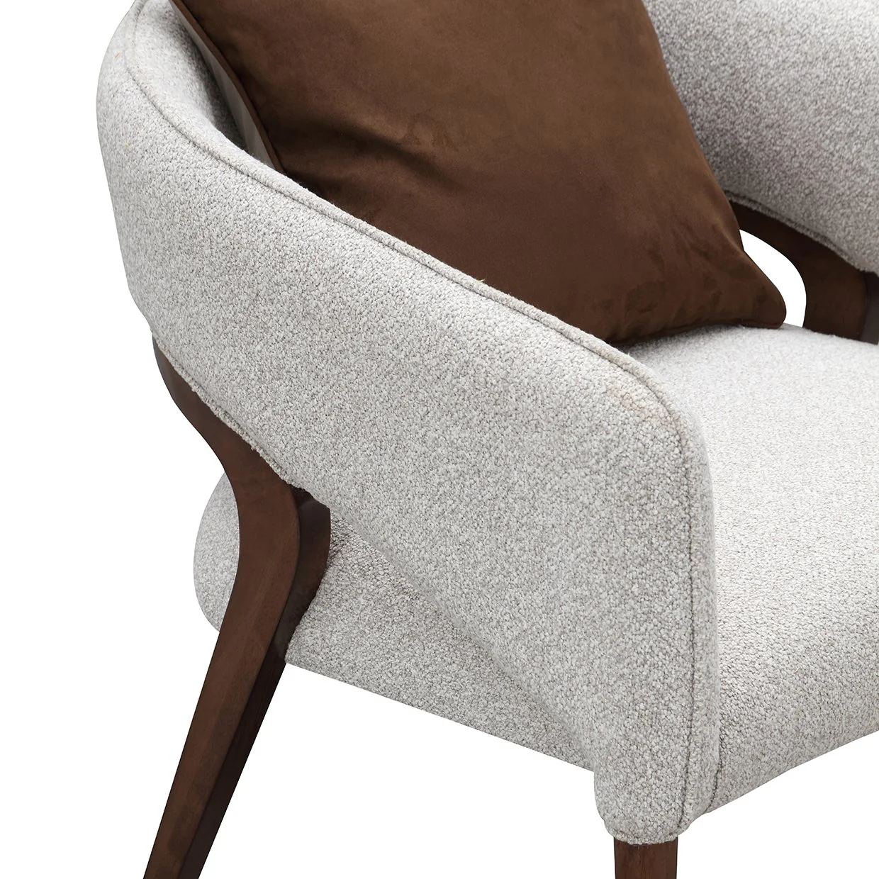 Houston Accent Chair - Pebble/Walnut - Image 9