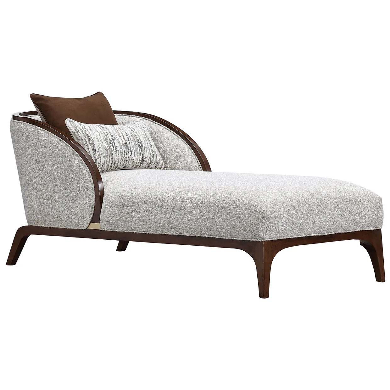 Houston Chaise - Pebble/Walnut - Image 2