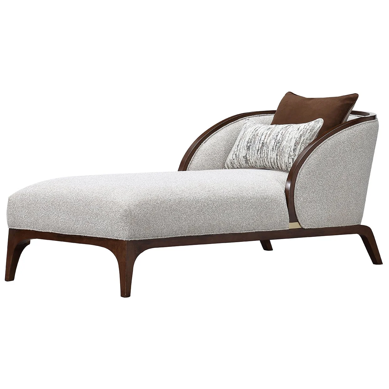 Houston Chaise - Pebble/Walnut - Image 7