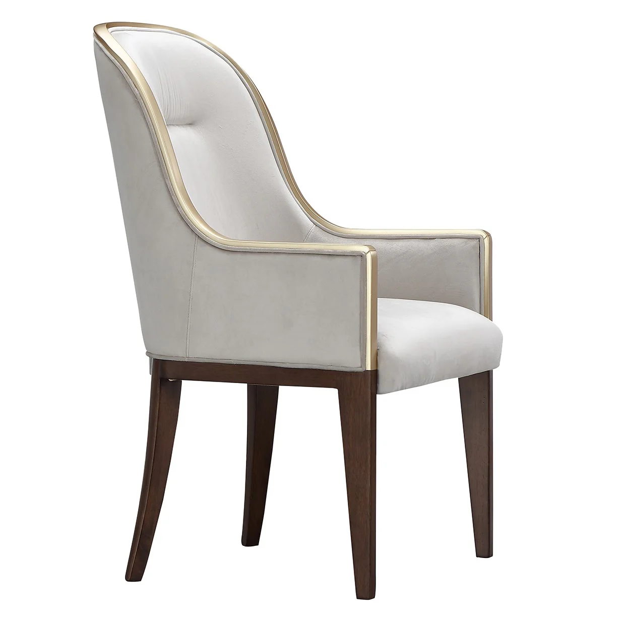 Houston Dining Arm Chair - Porcini/Walnut - Image 2